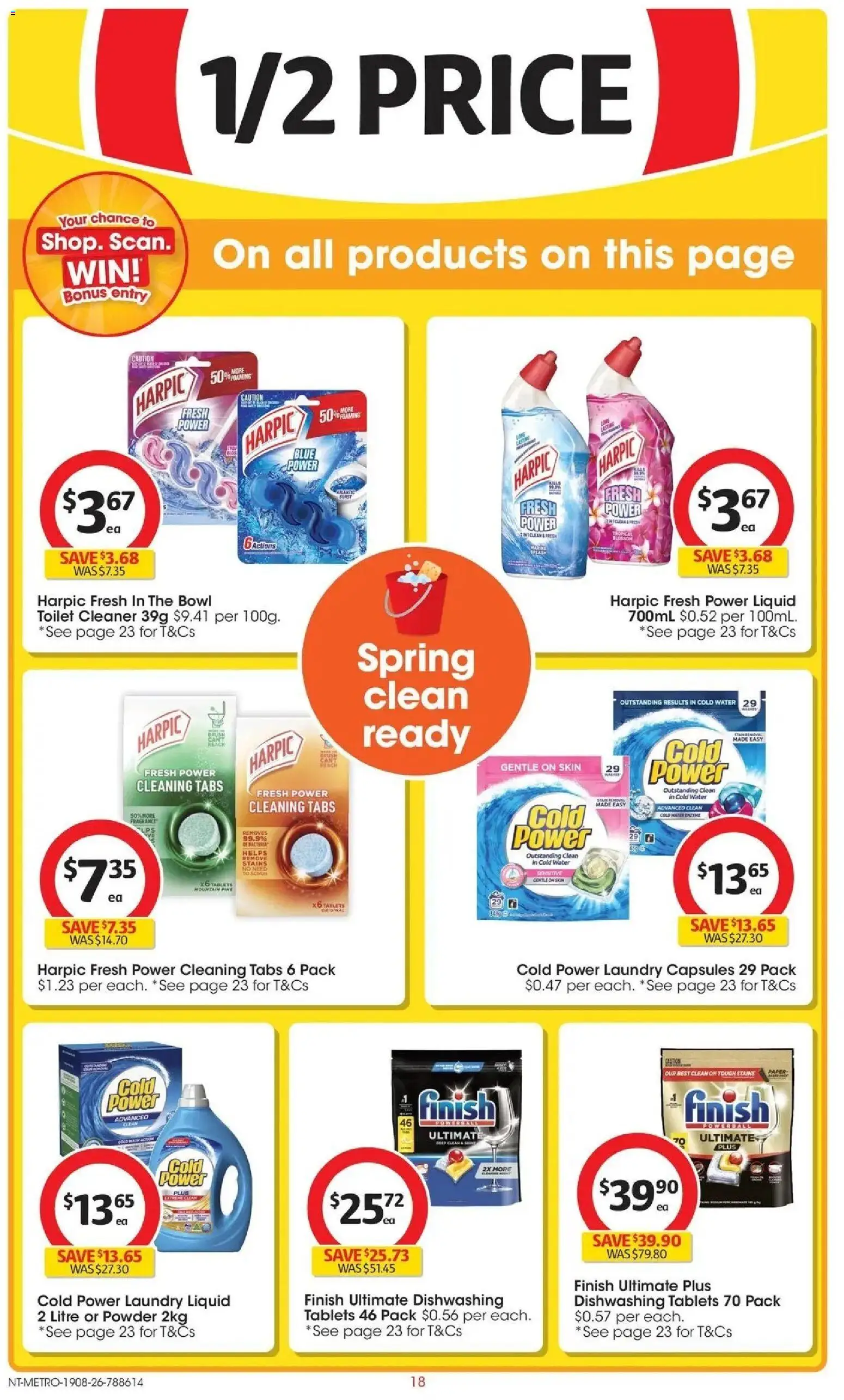 Coles catalogue - valid from 19/08/2026 | Page: 18 | Products: Cleaner, Laundry capsules, Water, Laundry