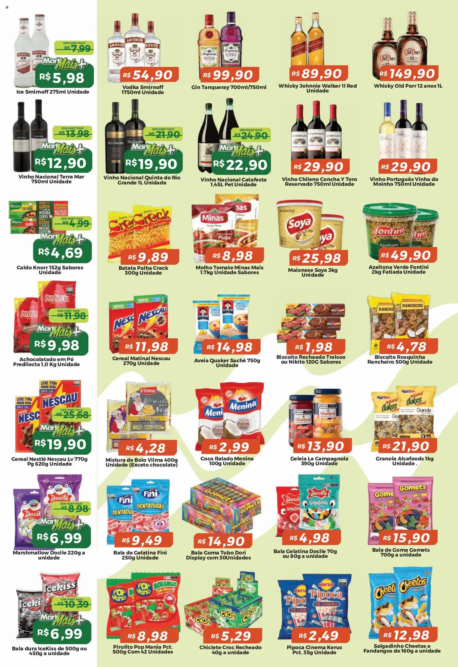 Mart Minas Folheto - válido de 27/08/2026 | Página: 3 | Produtos: Bolo, Granola, Rosquinha, Bala