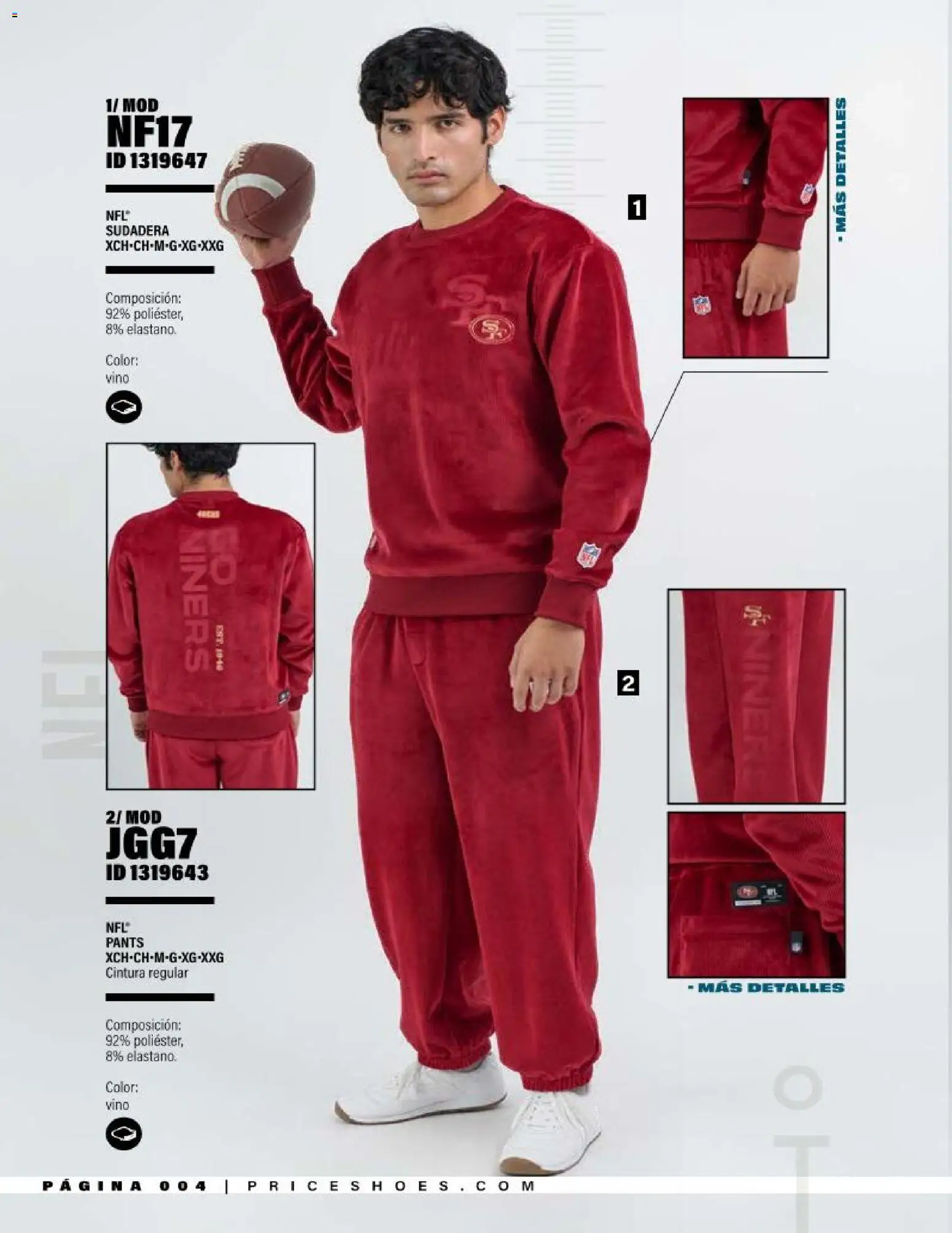 Nuevas ofertas de Price Shoes válidas en toda la República Mexicana desde el 01/09/2026. ¡Encuentra las mejores ofertas en Price Shoes catálogo NFL! | Página: 4 | Productos: Sudadera, Vino, Pants