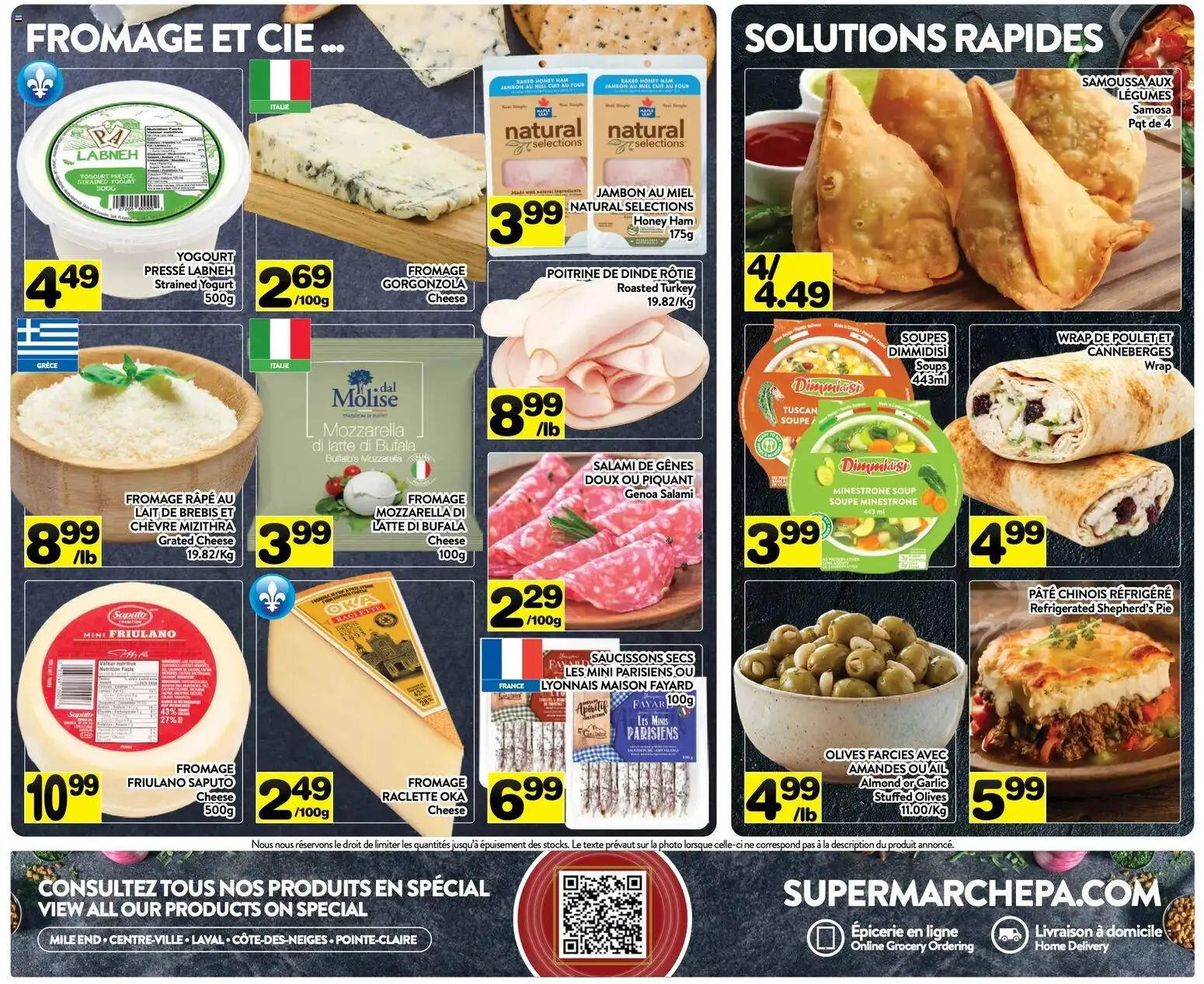 Pa Supermarché flyer valid from Oct 5, 2026 | Page: 6 | Products: Garlic, Cheese, Yogurt, Salami