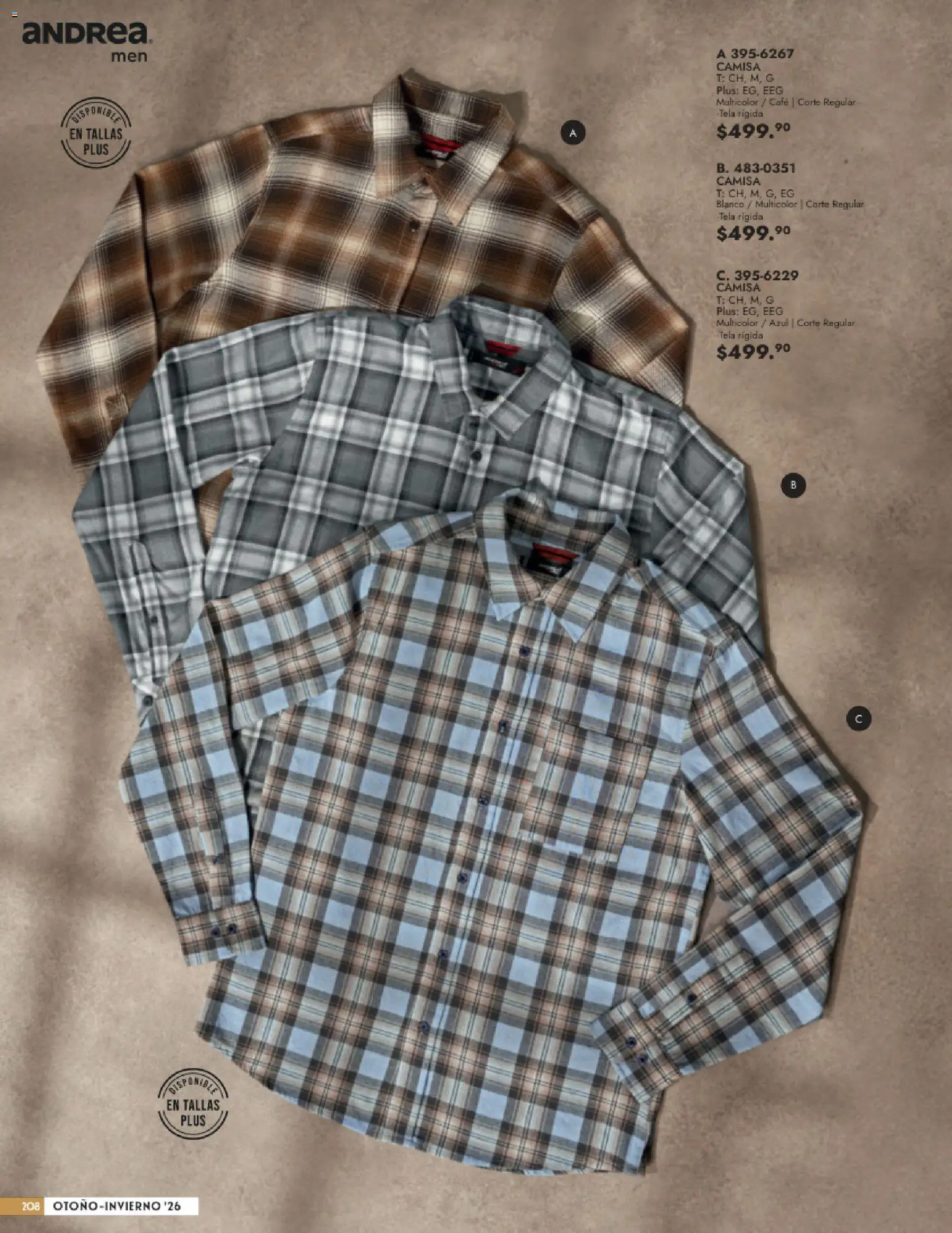 Nuevas ofertas de Andrea válidas en toda la República Mexicana desde el 23/08/2026. ¡Encuentra las mejores ofertas en Andrea catálogo Vestir Caballero! | Página: 50 | Productos: Camisa, Café