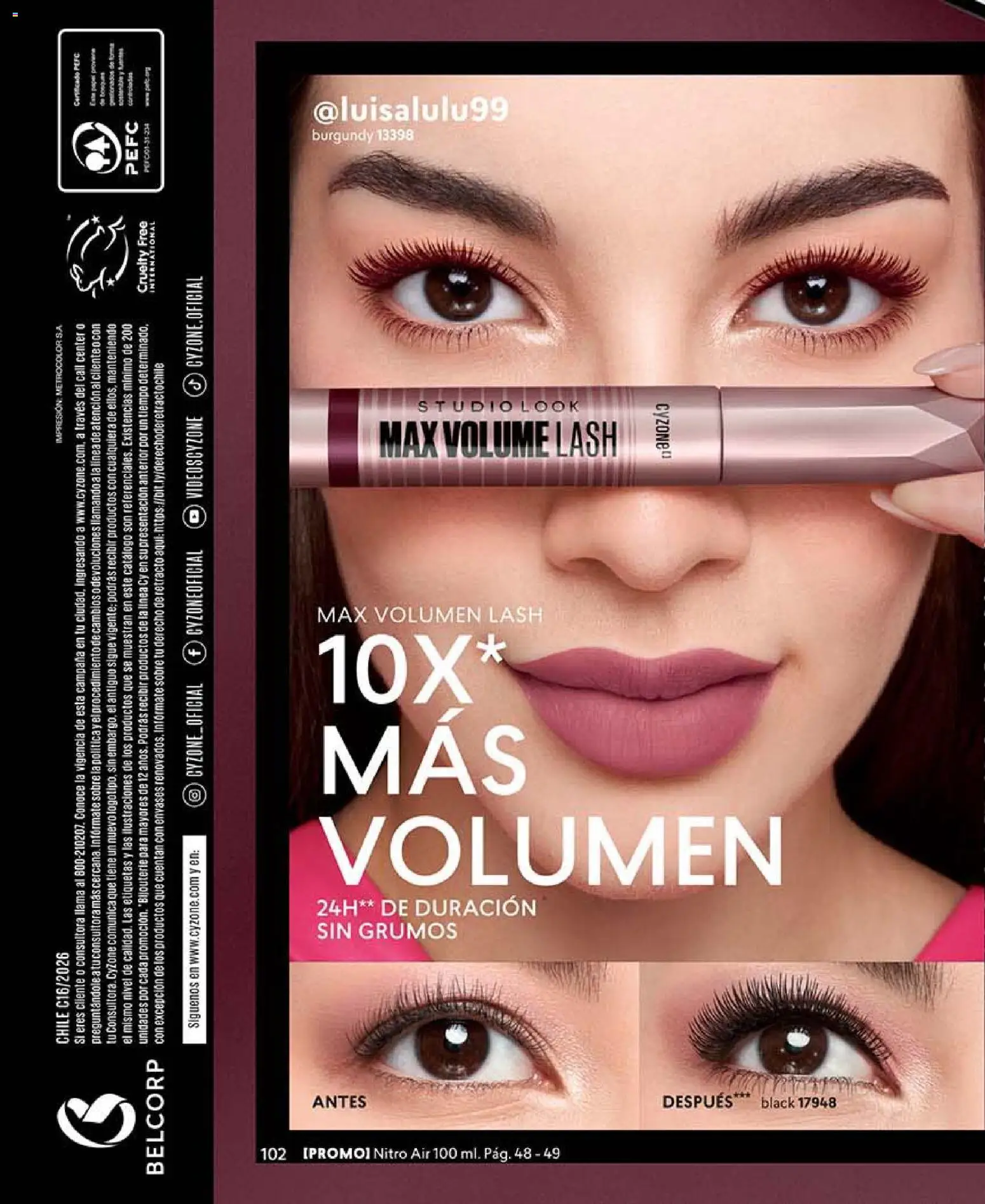 Catálogo CyZone Campaña 16 │ válido desde el 28.09.2026 | Página: 102 | Productos: Sobre, Campana
