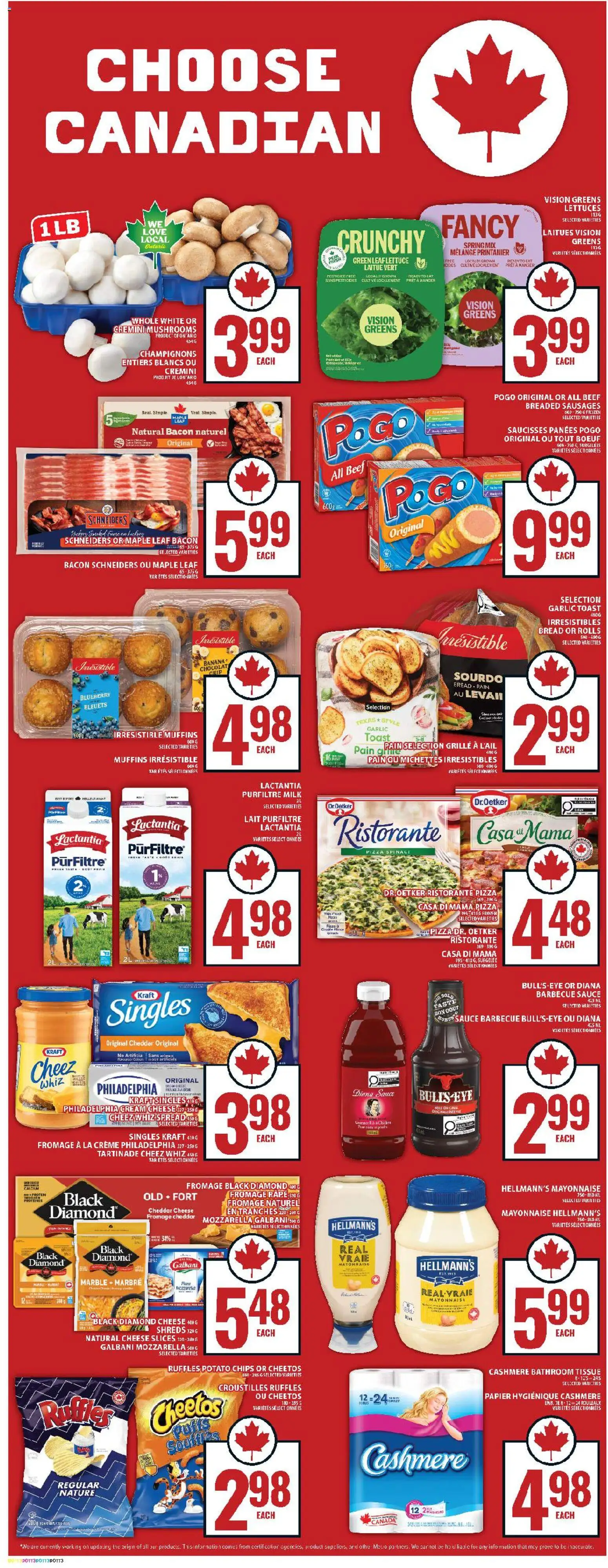 Food Basics flyer valid from 16.04.2026 | Page: 5 | Products: Beef, Chips, Milk, Pizza