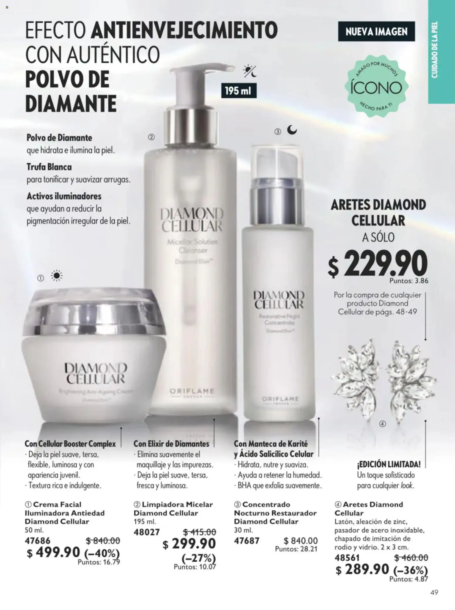 Nuevas ofertas de Oriflame válidas en toda la República Mexicana desde el 11/07/2026. ¡Encuentra las mejores ofertas en Oriflame campaña 10 2026! | Página: 49 | Productos: Pasador, Crema, Aretes, Polvo