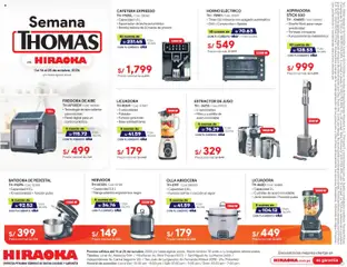 Vista previa de folleto Catálogo Hiraoka - Semana Thomas de la Hiraoka válido desde 16/10/2026