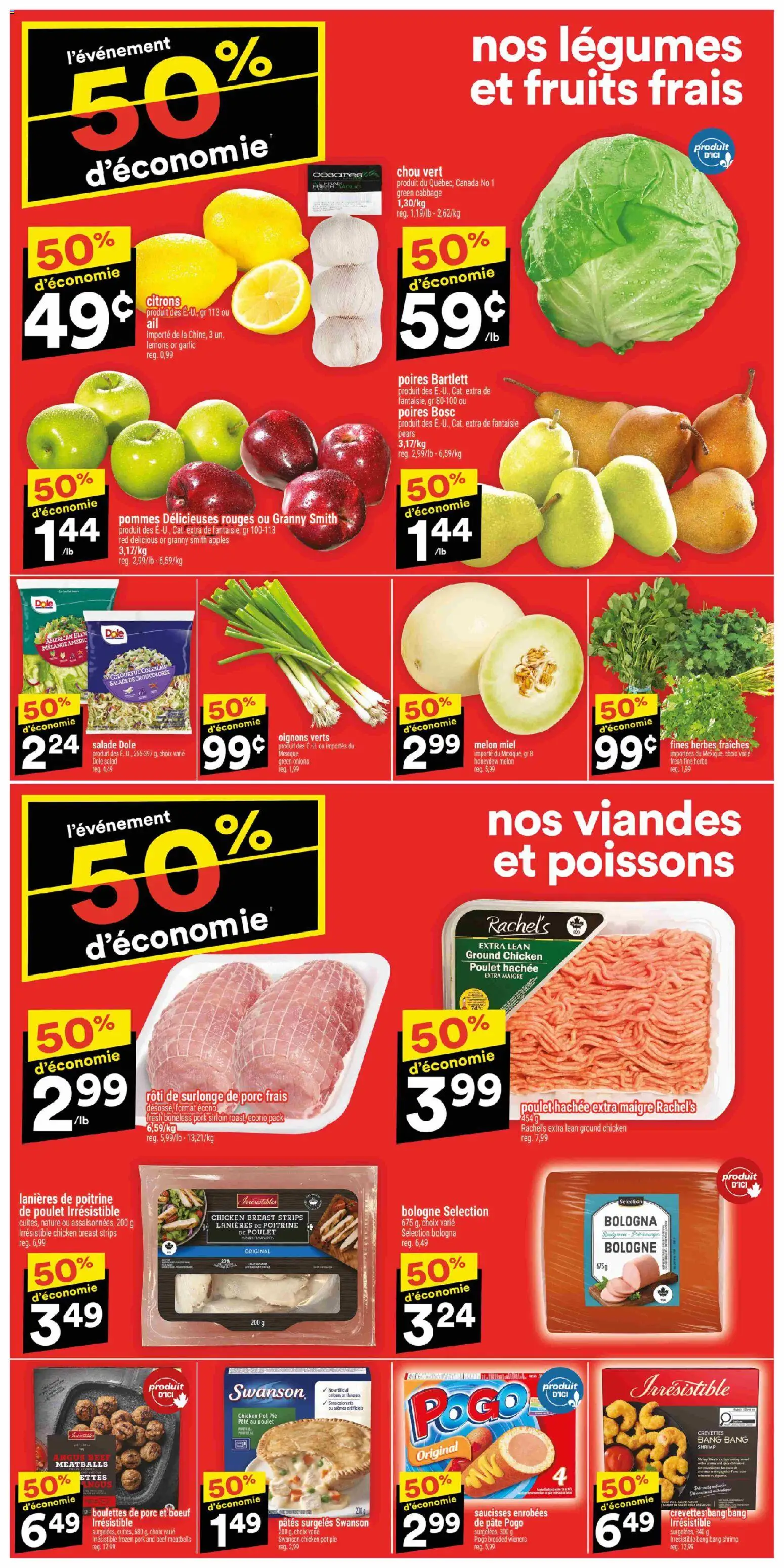 Super C flyer valid from 09.04.2026 | Page: 3 | Products: Salad, Chicken, Pork, Apples