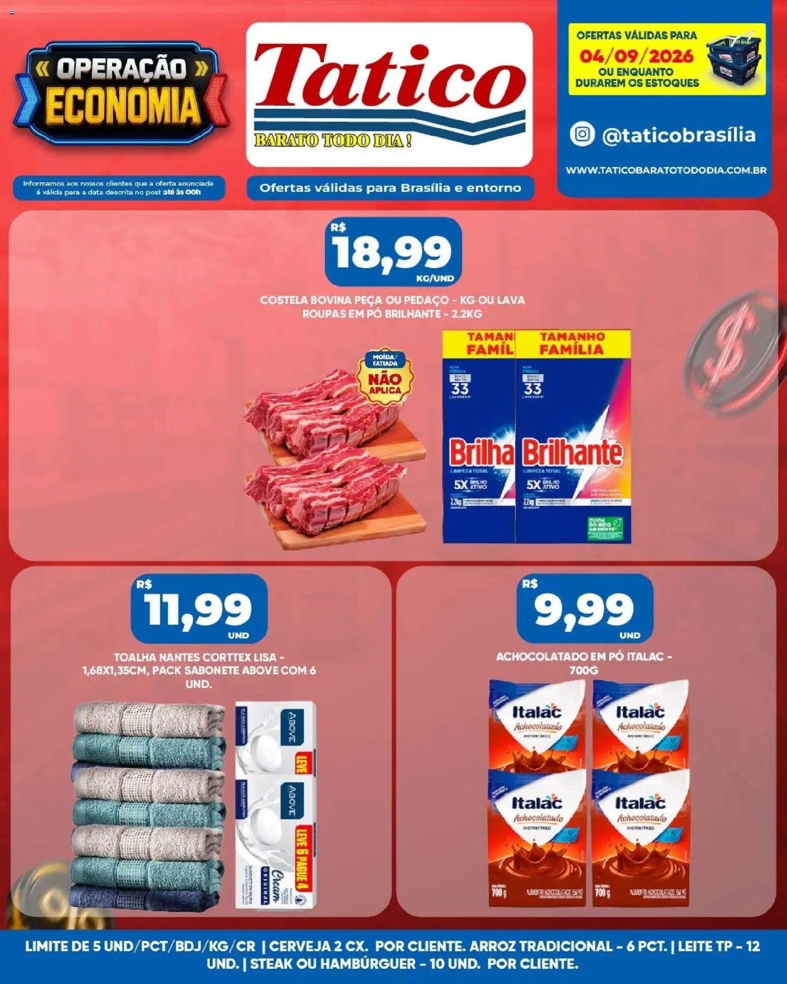Tatico Folheto - válido de 04/09/2026 | Página: 10 | Produtos: Pó, Steak, Costela bovina, Cerveja