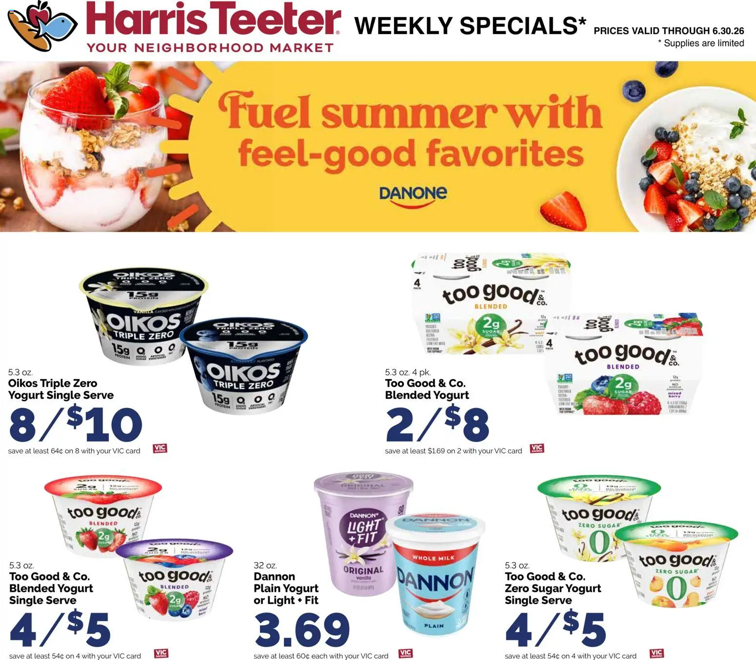 Harris Teeter Weekly Ad - valid from 06/24/2026 | Page: 15 | Products: Milk, Yogurt, Sugar
