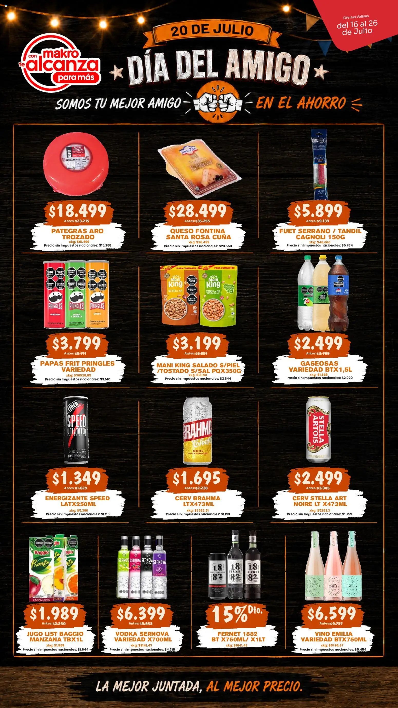 Makro dia del amigo │ válido desde el 16/07/2026 | Página: 3 | Productos: Vodka, Fernet, Manzana, Vino