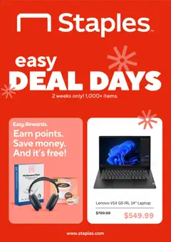 Preview of Staples weekly ads valid from 10/04/2026