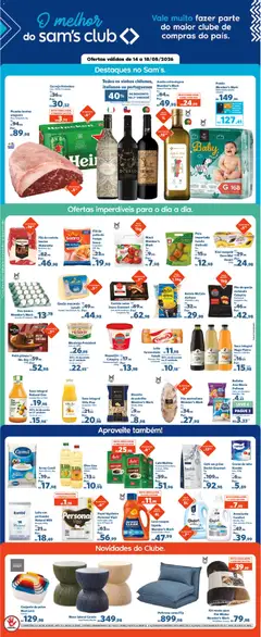 Sam's Club ofertas FDS - Pré-Visualização do folheto da loja Sam's Club, válido de 14.05.2026
