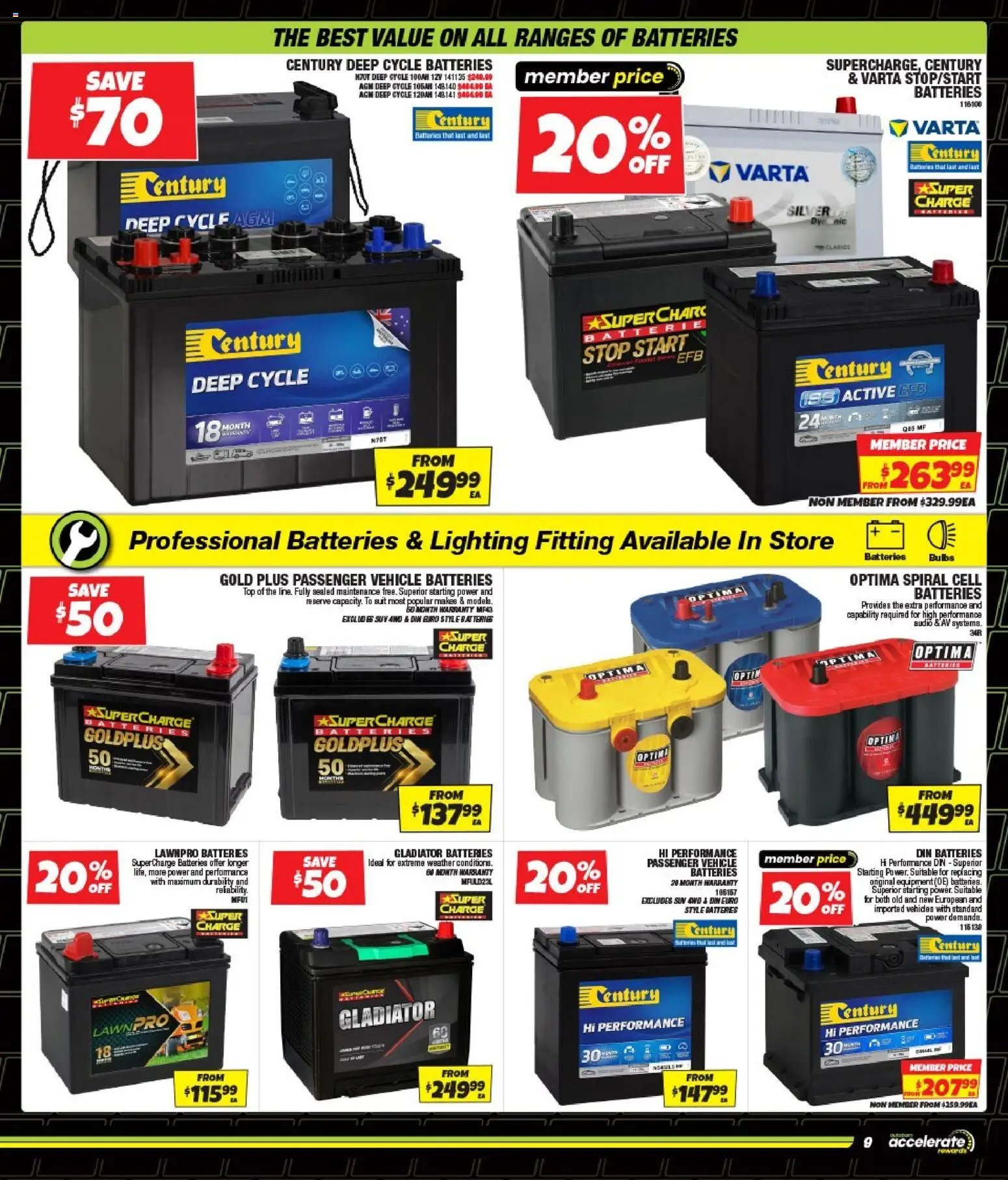 Autobarn catalogue - valid from 26/08/2026 | Page: 9 | Products: Suit, Batteries, Audio, Lighting