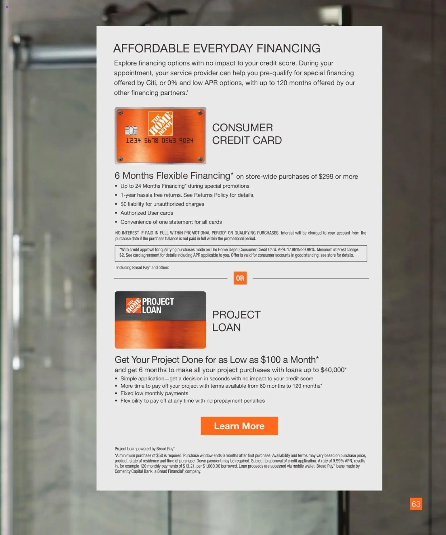 Home Depot Home Services Catalog - valid from 09/17/2026 | Page: 63 | Products: Bread, Date