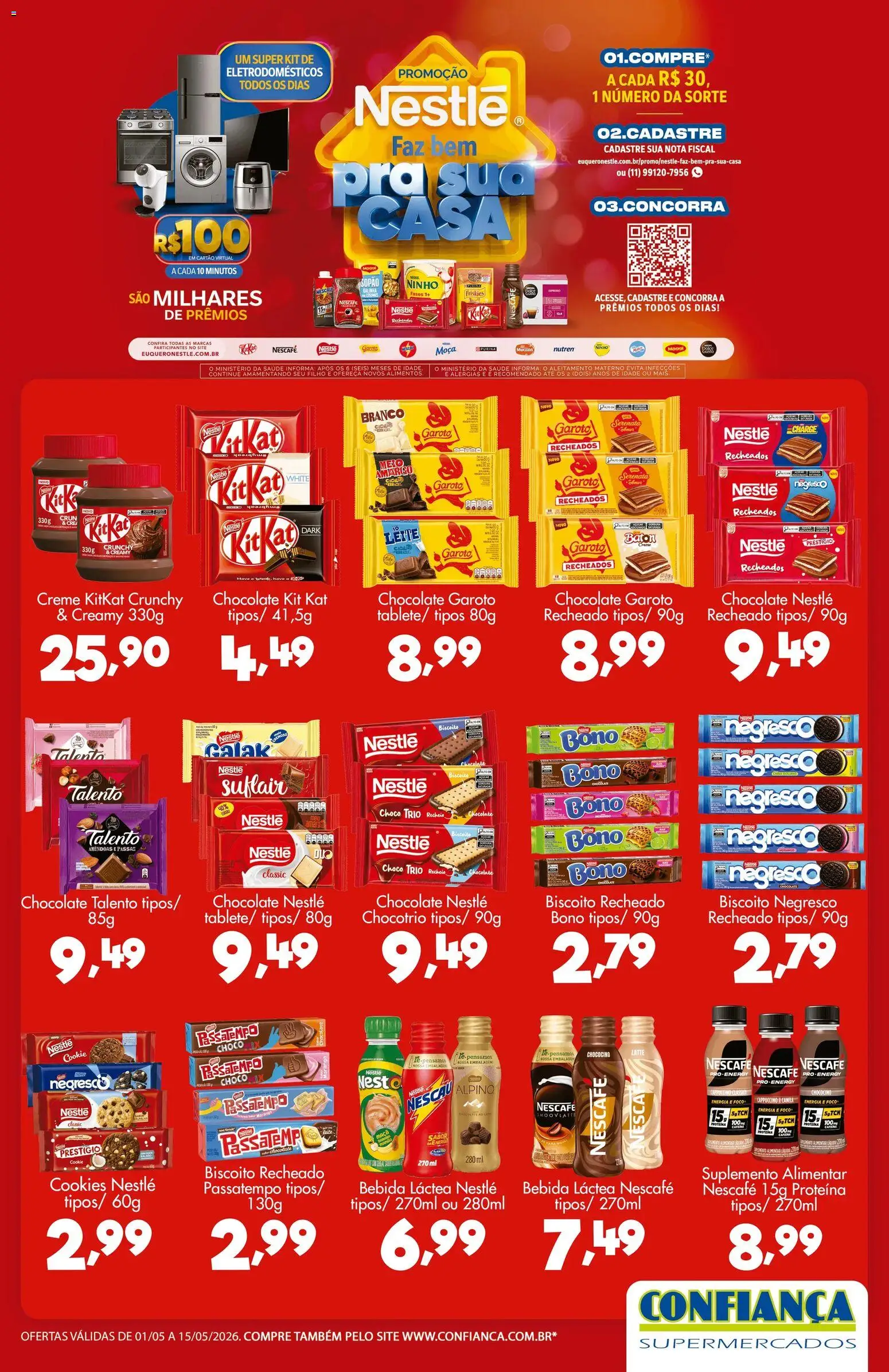 Confiança Folheto - válido de 01.05.2026 | Página: 1 | Produtos: Eletrodomésticos, Creme, Bebida, Canela