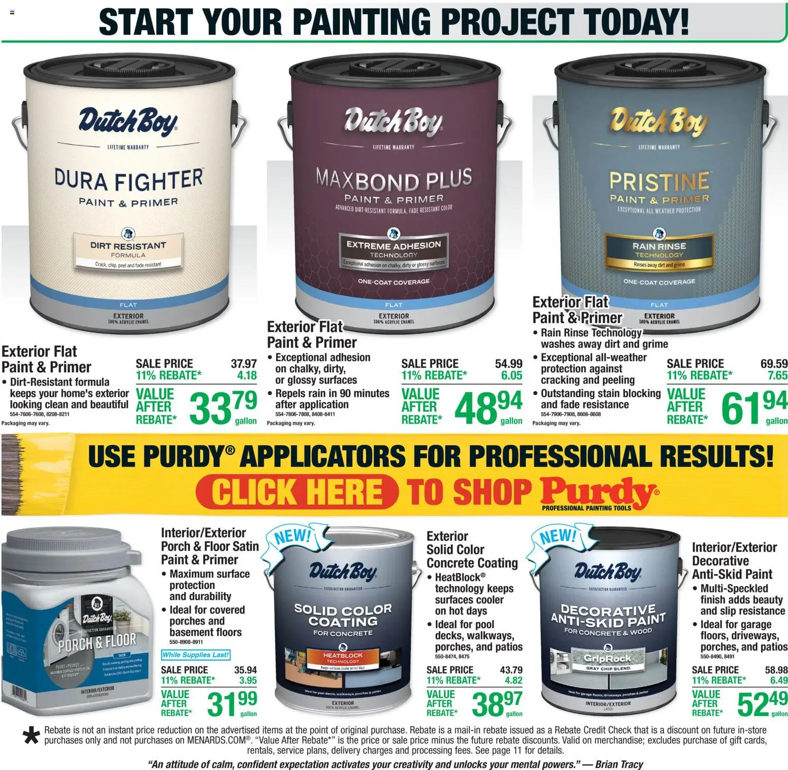 Menards - Weekly Ad - valid from 07/08/2026 | Page: 11 | Products: Acrylic, Peeling