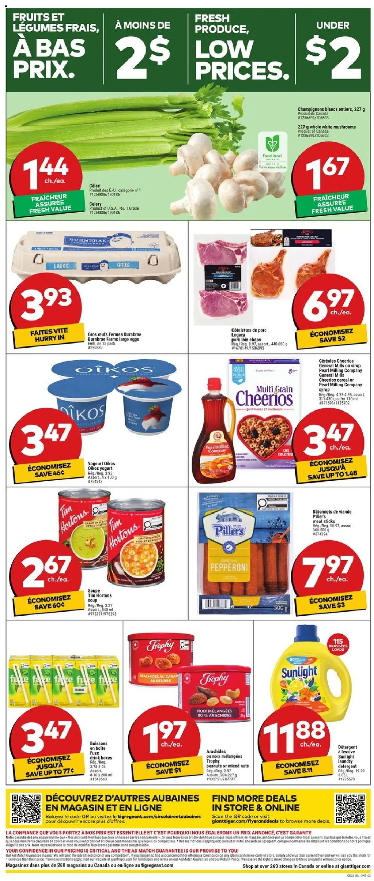 Giant Tiger flyer valid from Aug 12, 2026 | Page: 2 | Products: Nuts, Celery, Yogurt, Pork loin
