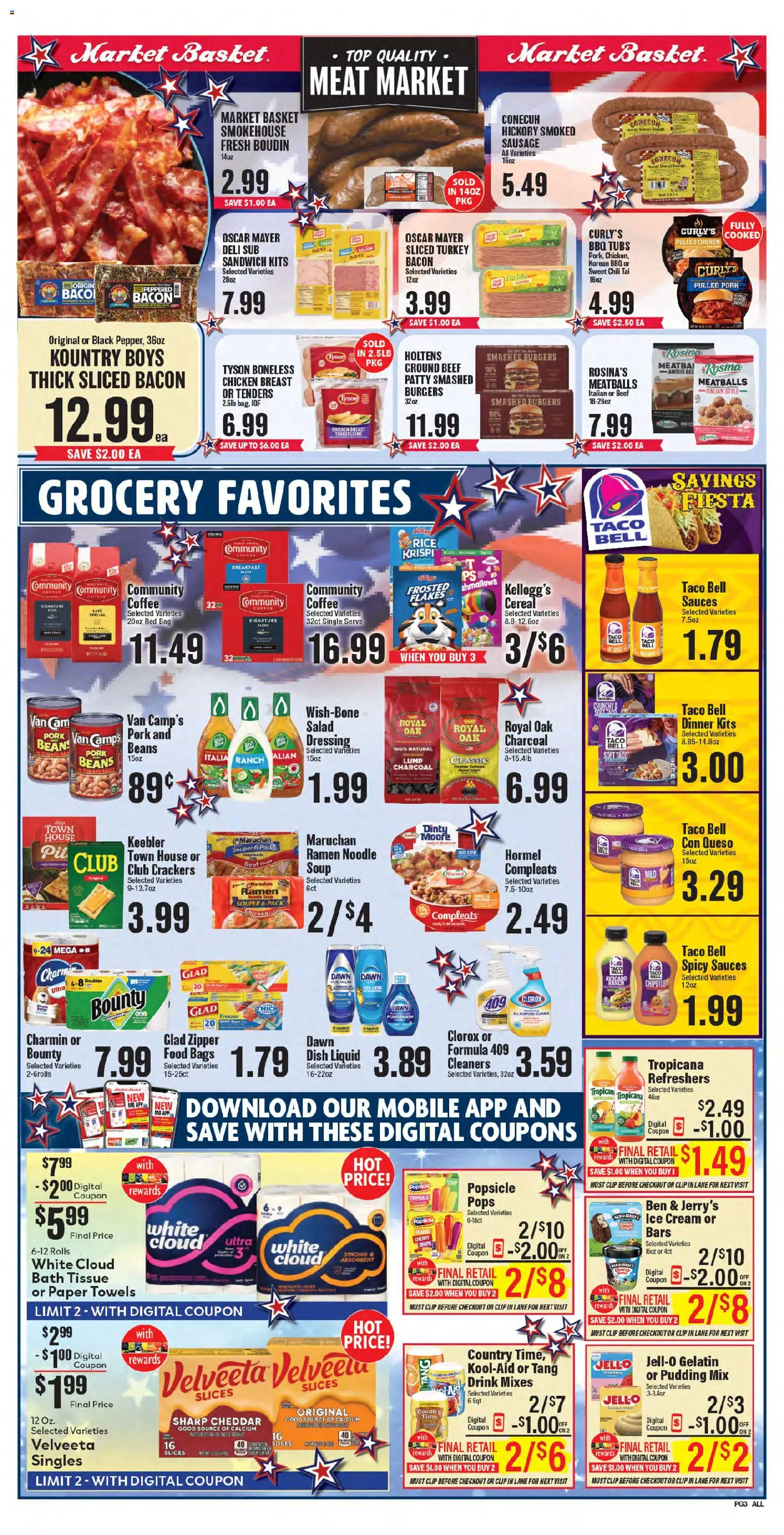 Market Basket Weekly Ad - valid from 07/22/2026 | Page: 5 | Products: Clip, Ham, Pork, Freezer