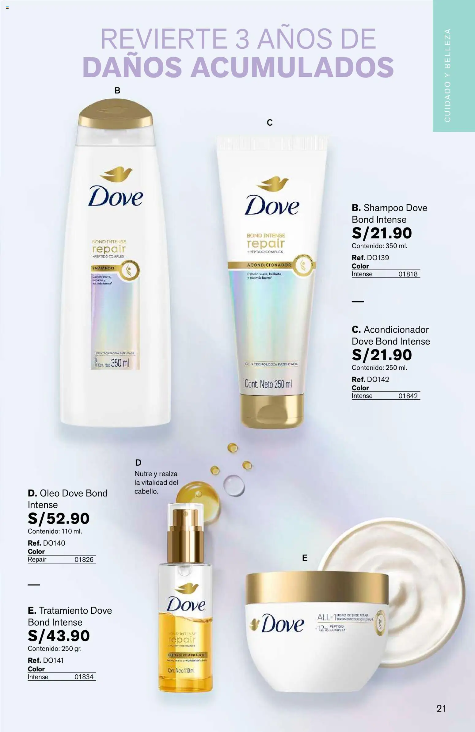 Catálogo Leonisa válido desde 04/08/2026 | Página: 21 | Productos: Shampoo, Acondicionador