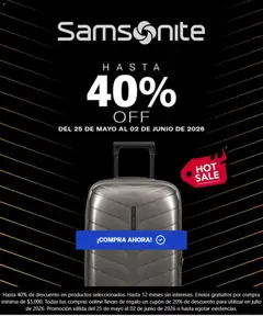 Vista previa de Samsonite, nuevo folleto de la tienda, válido en México a partir del 28.05.2026