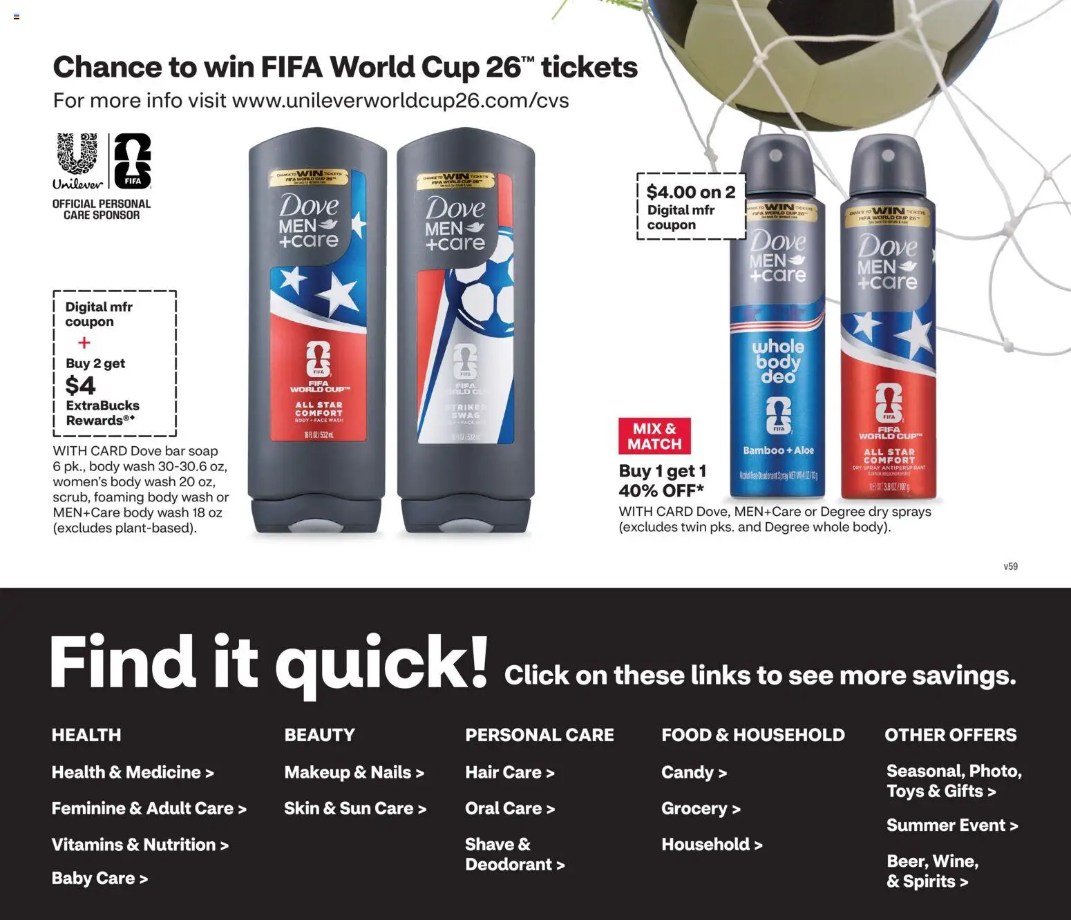 CVS Pharmacy Weekly Ad - WA - valid from 31.05.2026 | Page: 6 | Products: Soap, Deodorant, Bar Soap, Body Wash