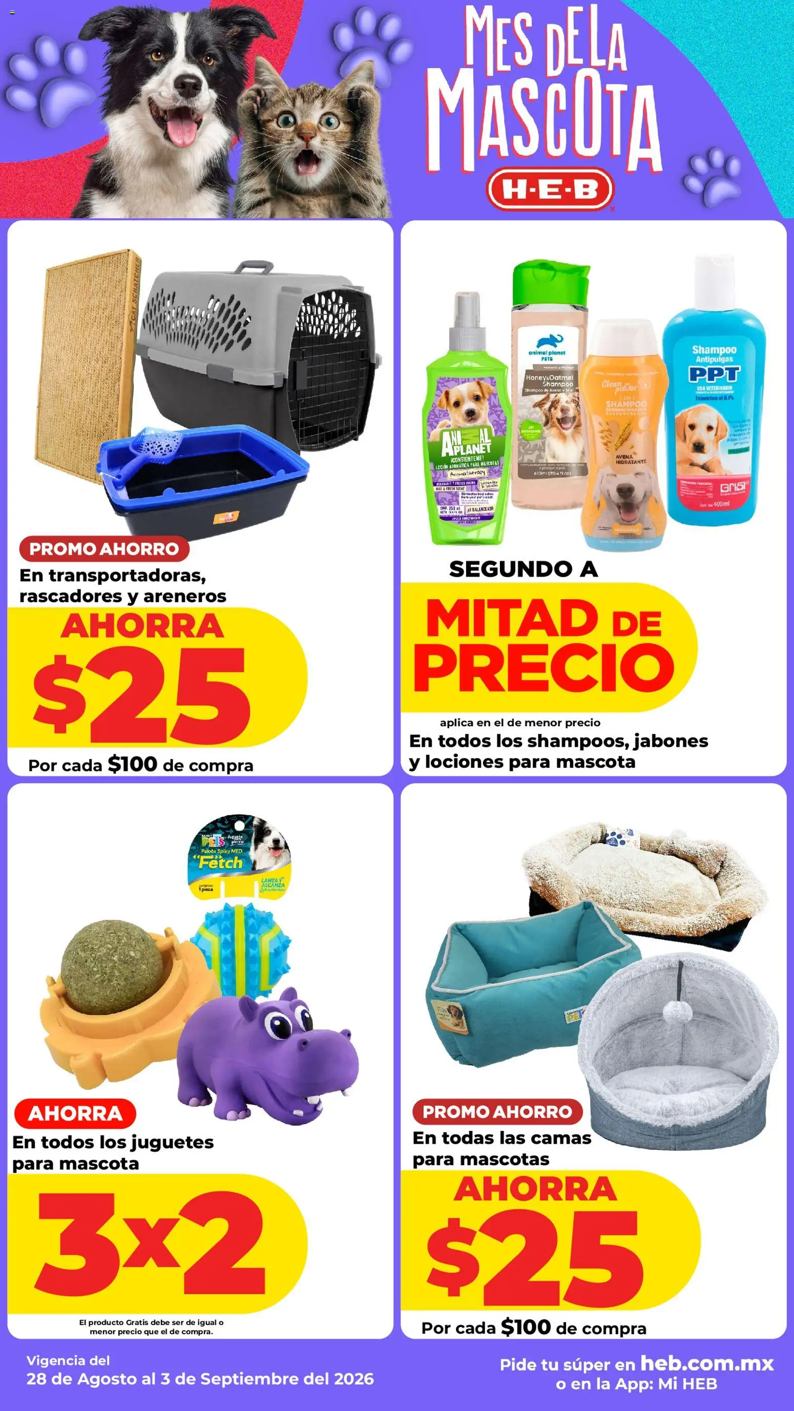 Nuevas ofertas de H-E-B válidas en toda la República Mexicana desde el 28/08/2026. ¡Encuentra las mejores ofertas en H-E-B folleto! | Página: 14 | Productos: Pelota, Loción, Acondicionador, Juguetes