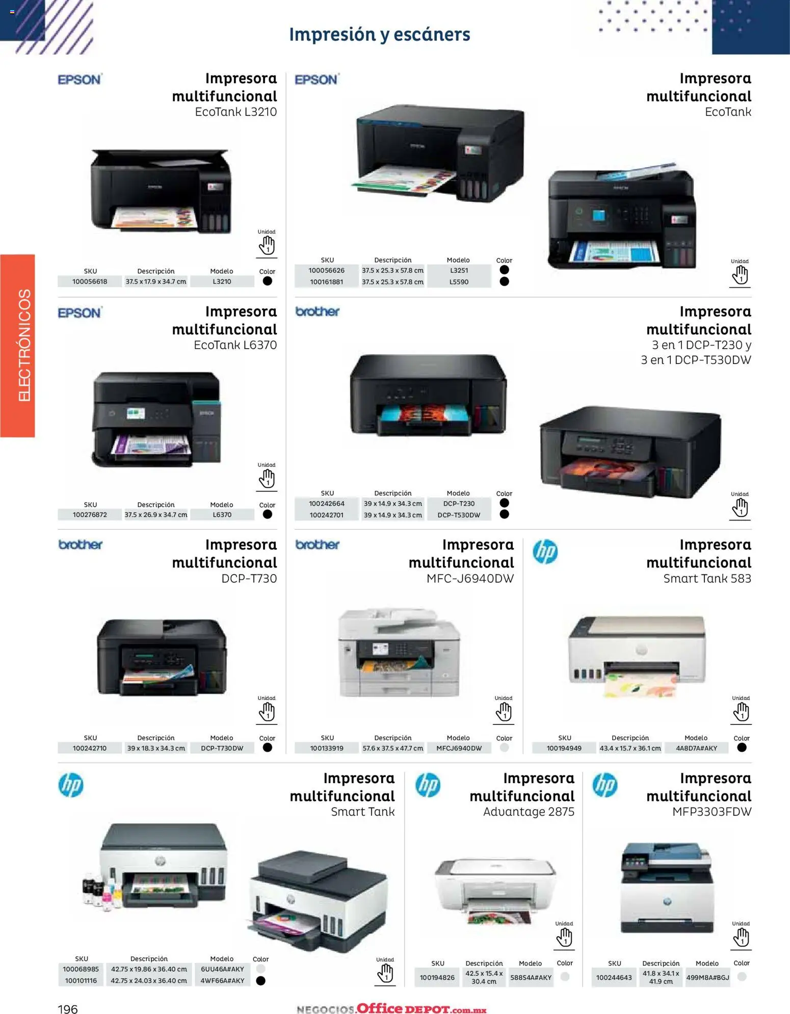 Nuevas ofertas de Office Depot válidas en toda la República Mexicana desde el 12/01/2026. ¡Encuentra las mejores ofertas en Office Depot catálogo 2026! | Página: 198 | Productos: Impresora