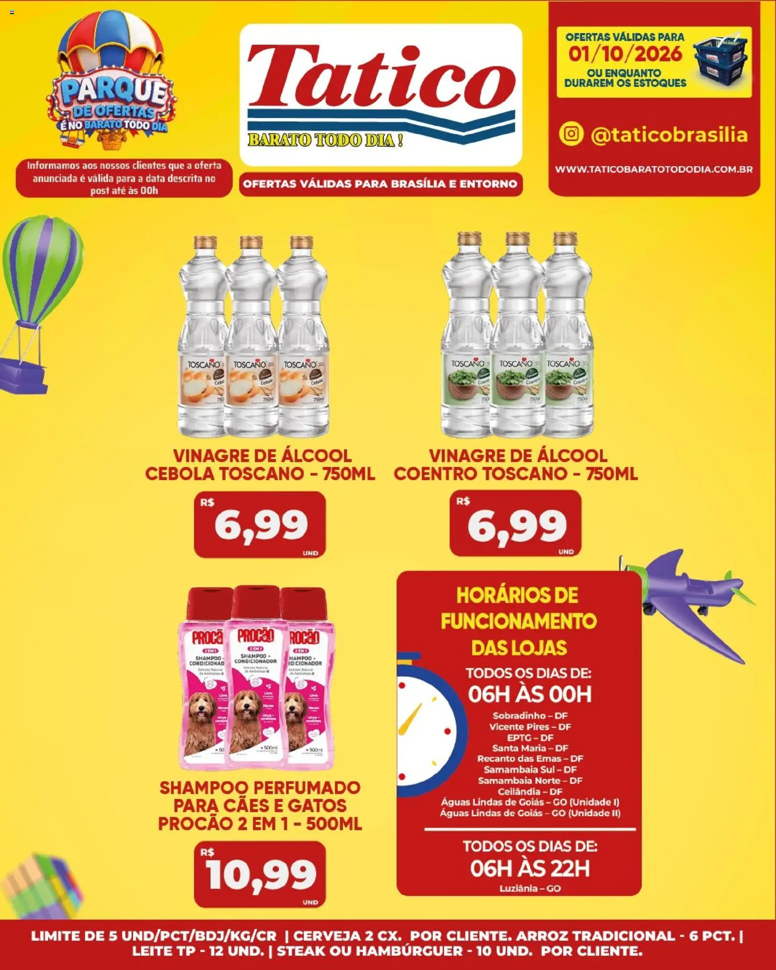Tatico Folheto - válido de 01/10/2026 | Página: 16 | Produtos: Cebola, Condicionador, Leite, Hambúrguer