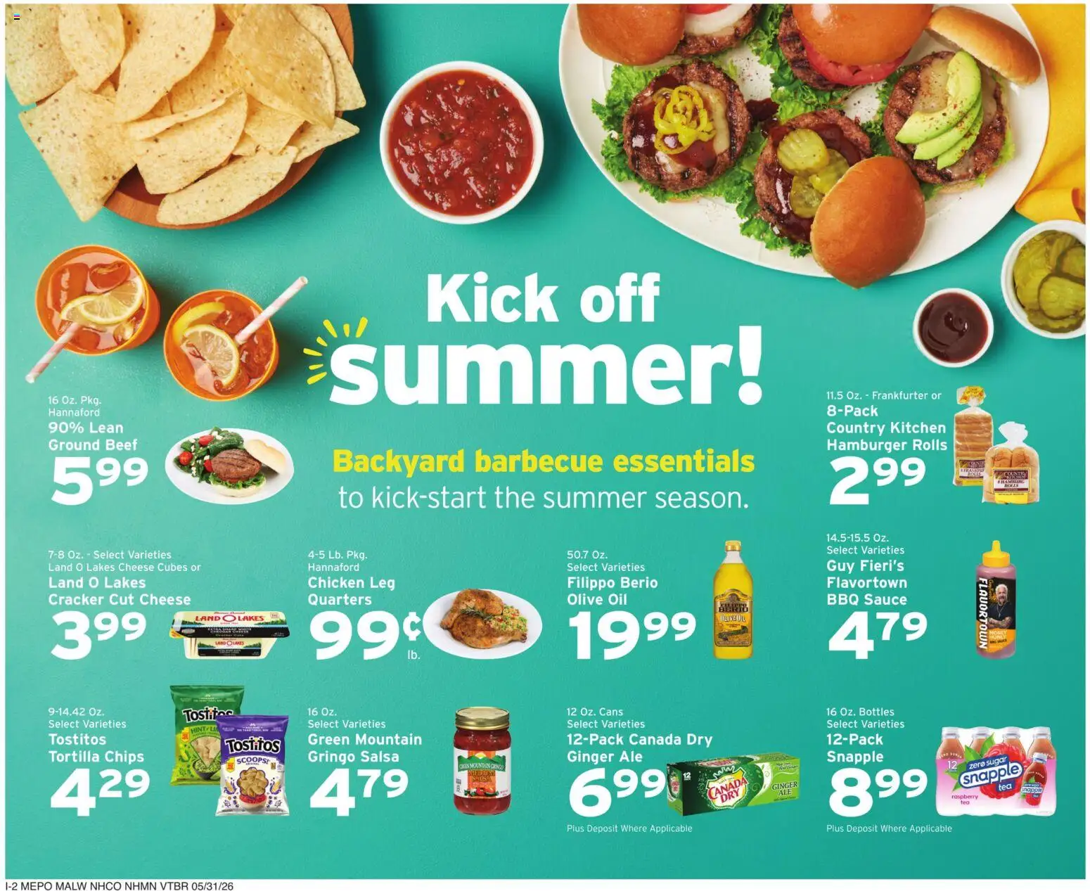 Hannaford Weekly Ad - valid from 31.05.2026 | Page: 10 | Products: Cheese, Oil, Beef, Raspberry