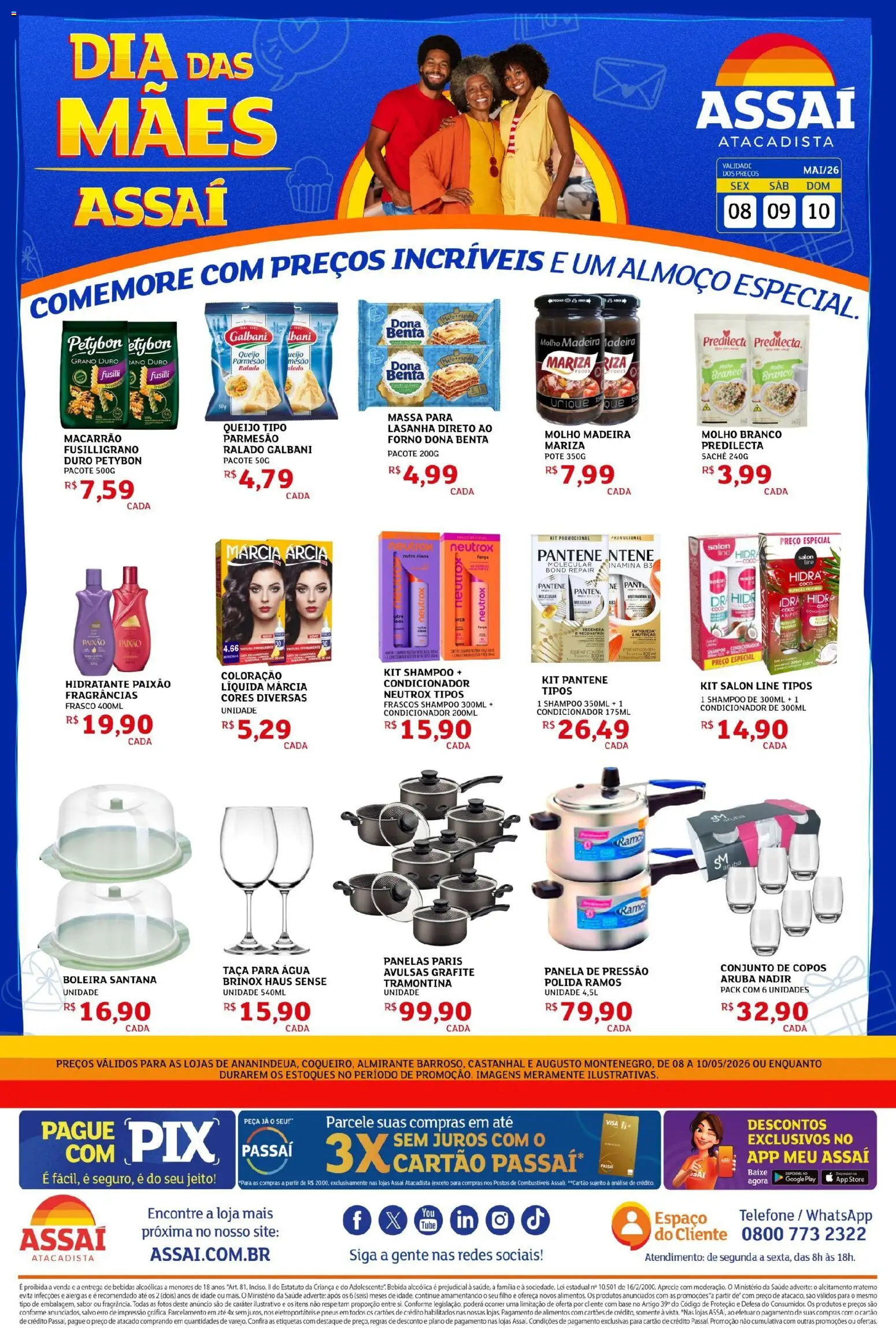 Assaí Atacadista Folheto - válido de 09.05.2026 | Página: 1 | Produtos: Coco, Panela de pressão, Queijo, Lasanha
