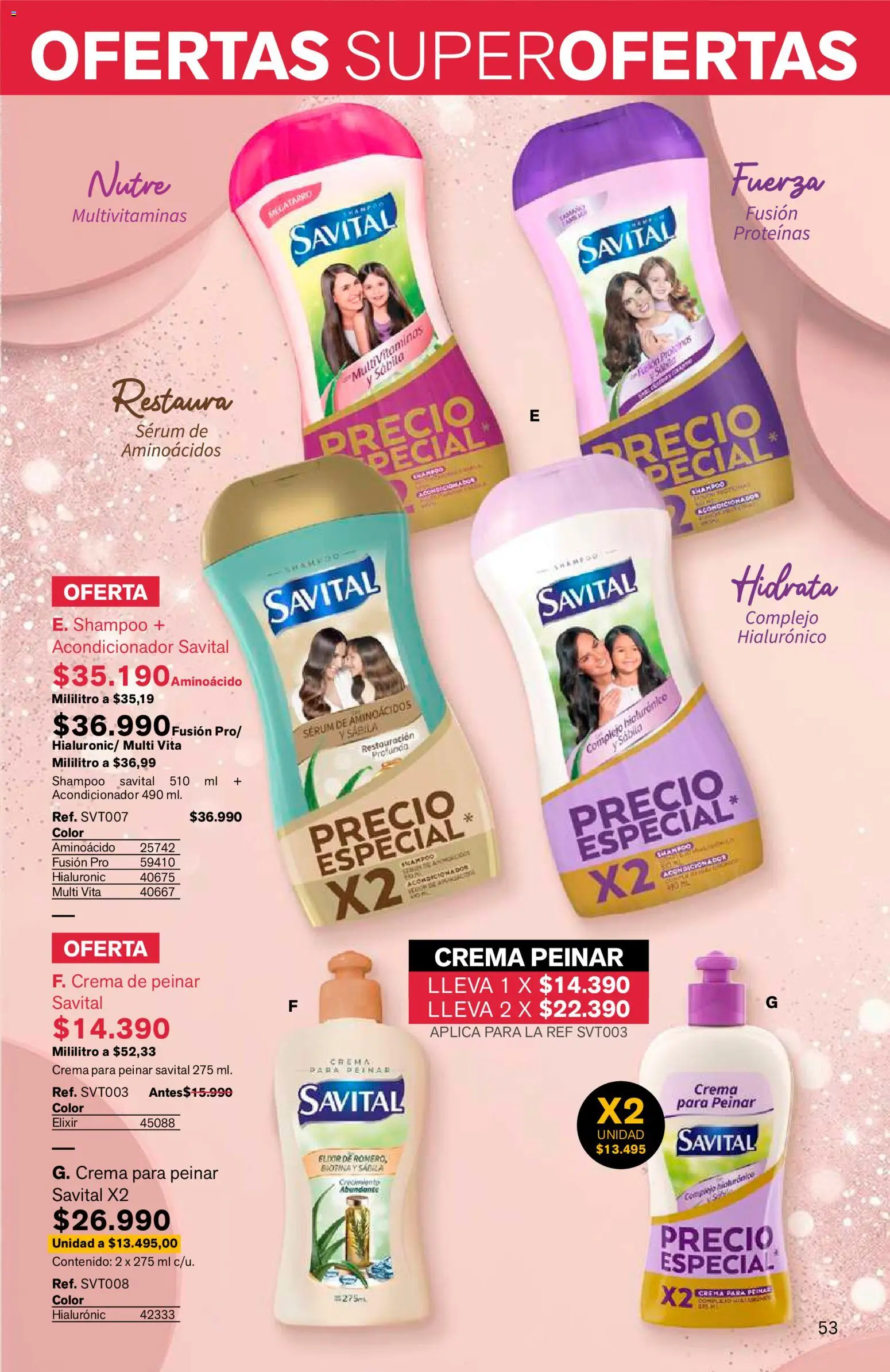 Leonisa revista - valida desde el 15/07/2026 | Página: 53 | Productos: Crema, Shampoo, Acondicionador, Crema de peinar