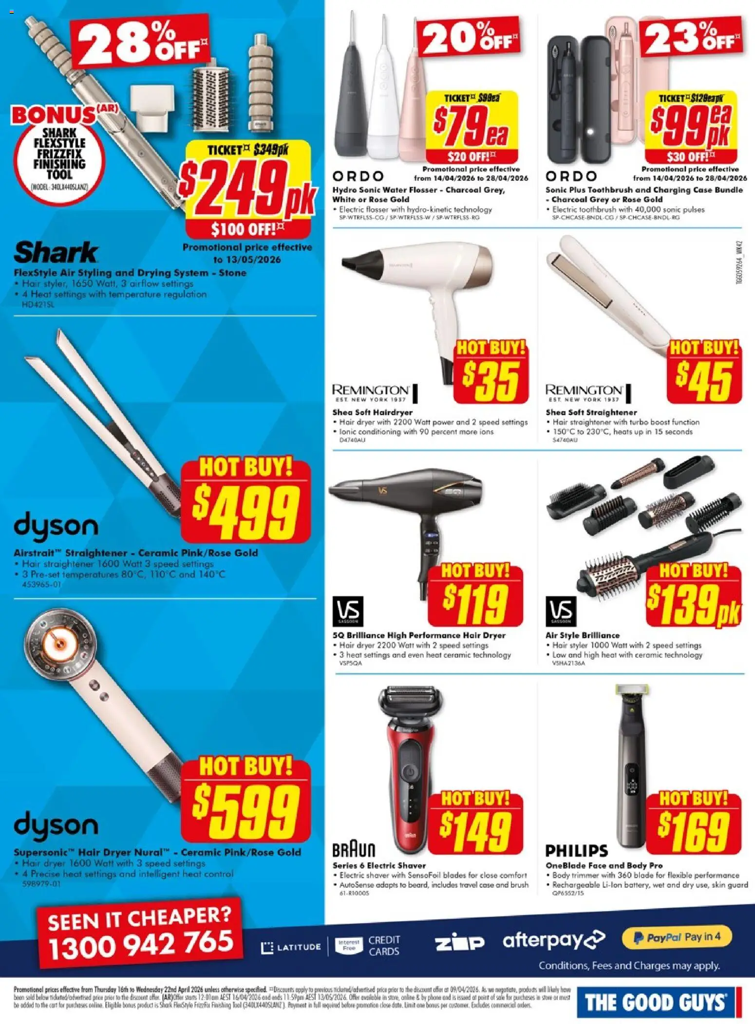 The Good Guys catalogue - valid from 15.04.2026 | Page: 16 | Products: Water, Phone, Hair straightener, Electric toothbrush