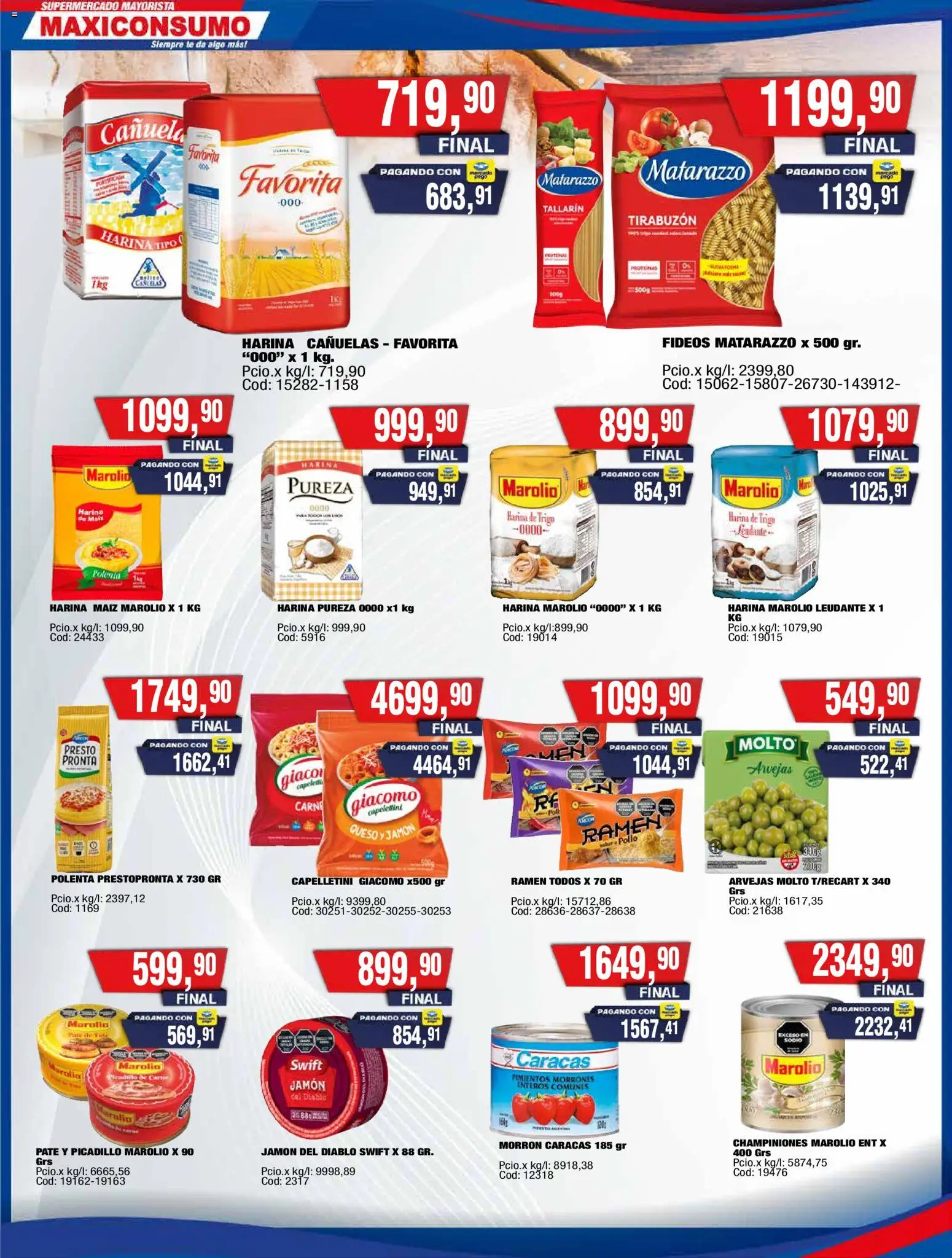 Maxiconsumo ofertas │ válido desde el 18.05.2026 | Página: 4 | Productos: Harina, Arvejas, Polenta, Queso