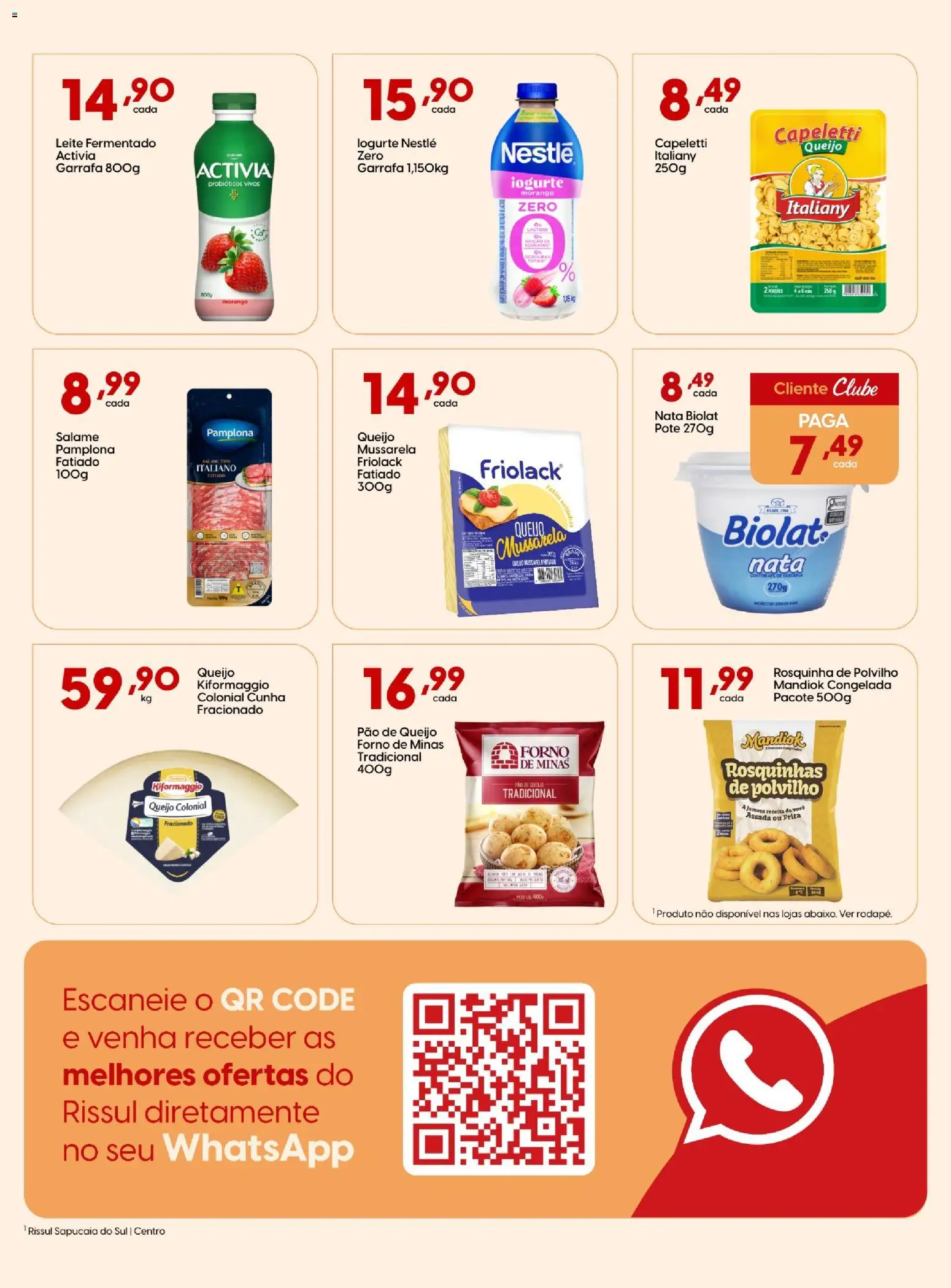 Rissul Folheto - válido de 14.05.2026 | Página: 9 | Produtos: Polvilho, Iogurte, Rosquinha, Leite fermentado