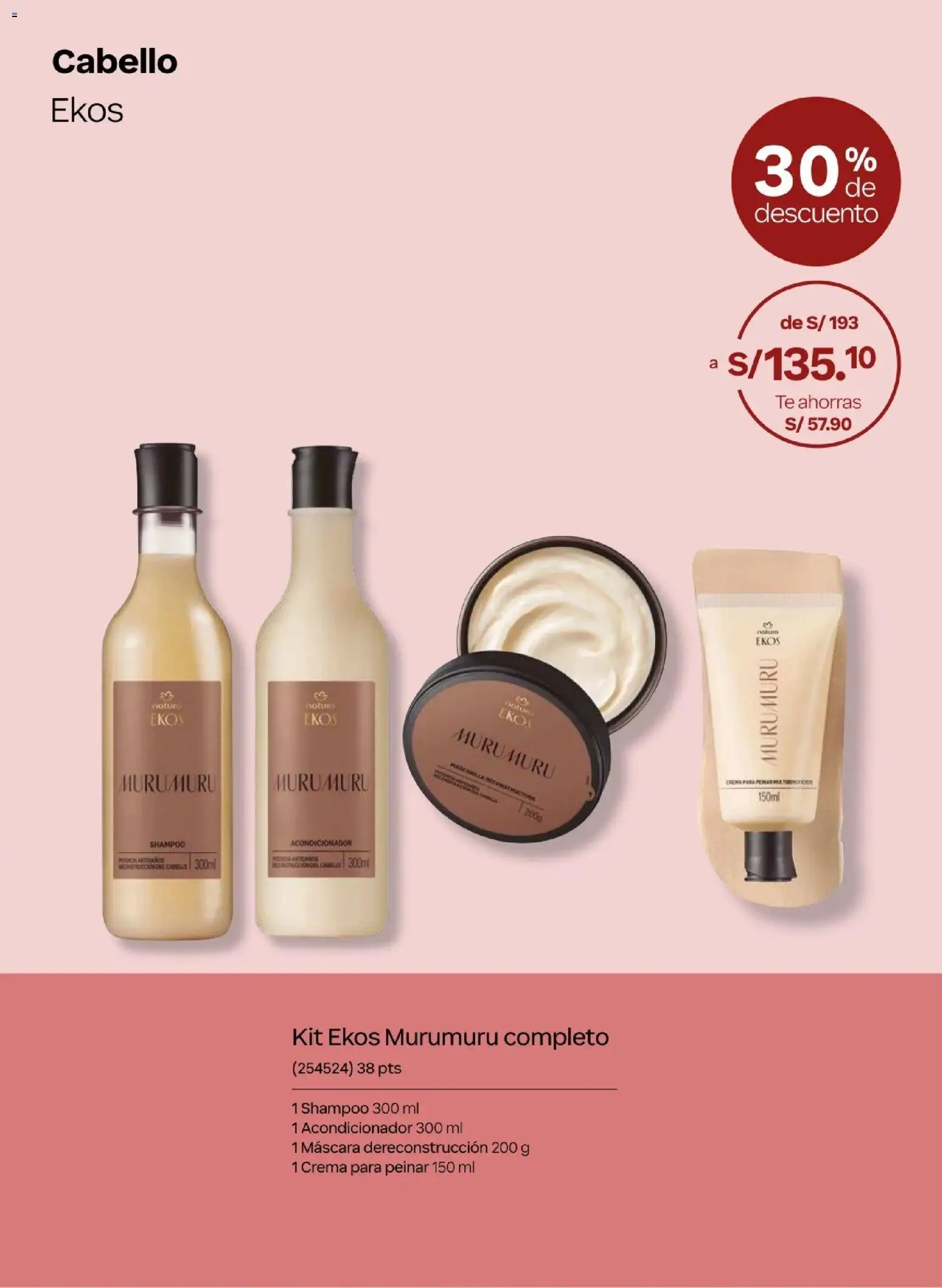 Catálogo Natura válido desde 05.05.2026 | Página: 36 | Productos: Máscara, Shampoo, Té, Crema