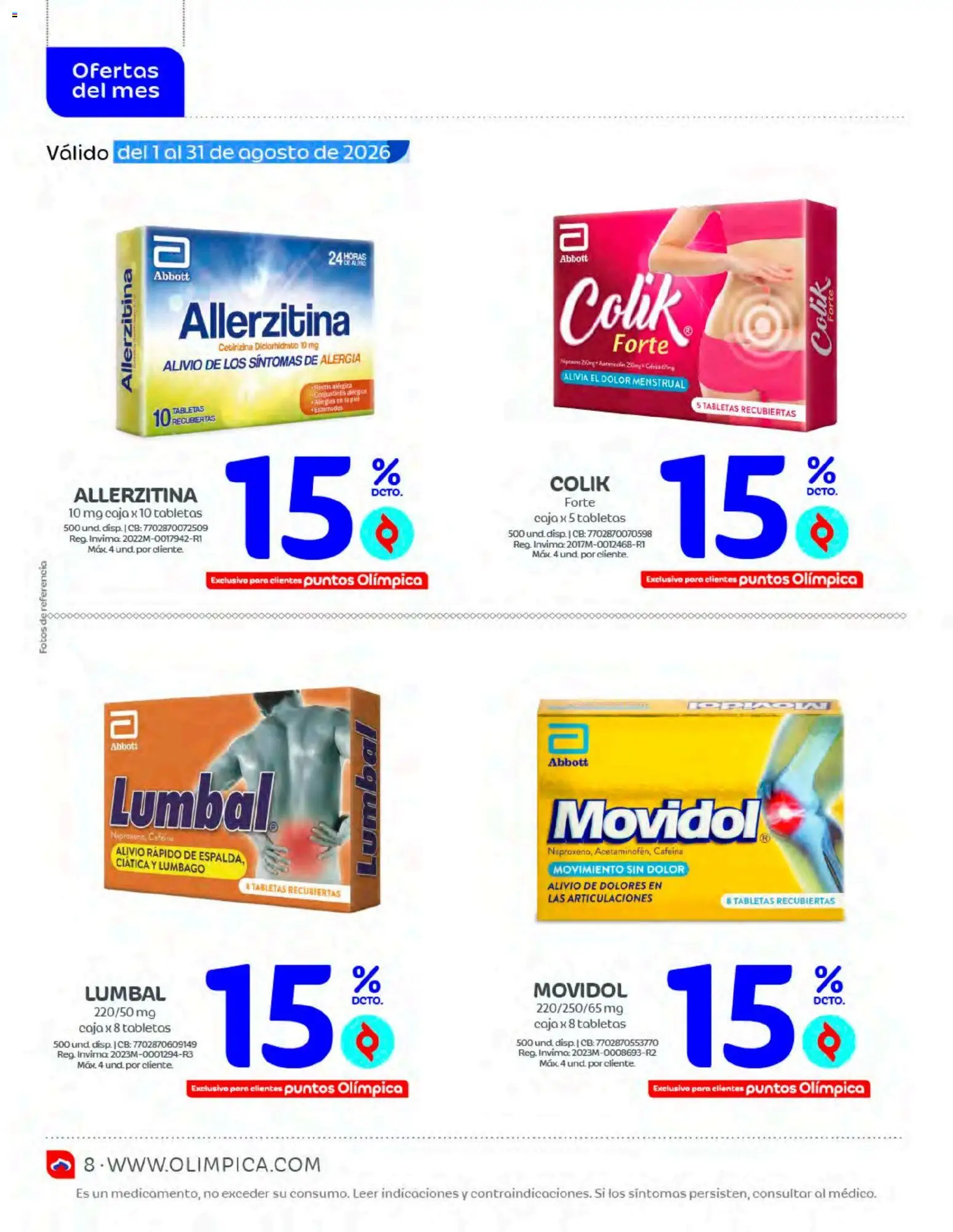 Olímpica revista - valida desde el 01/08/2026 | Página: 8
