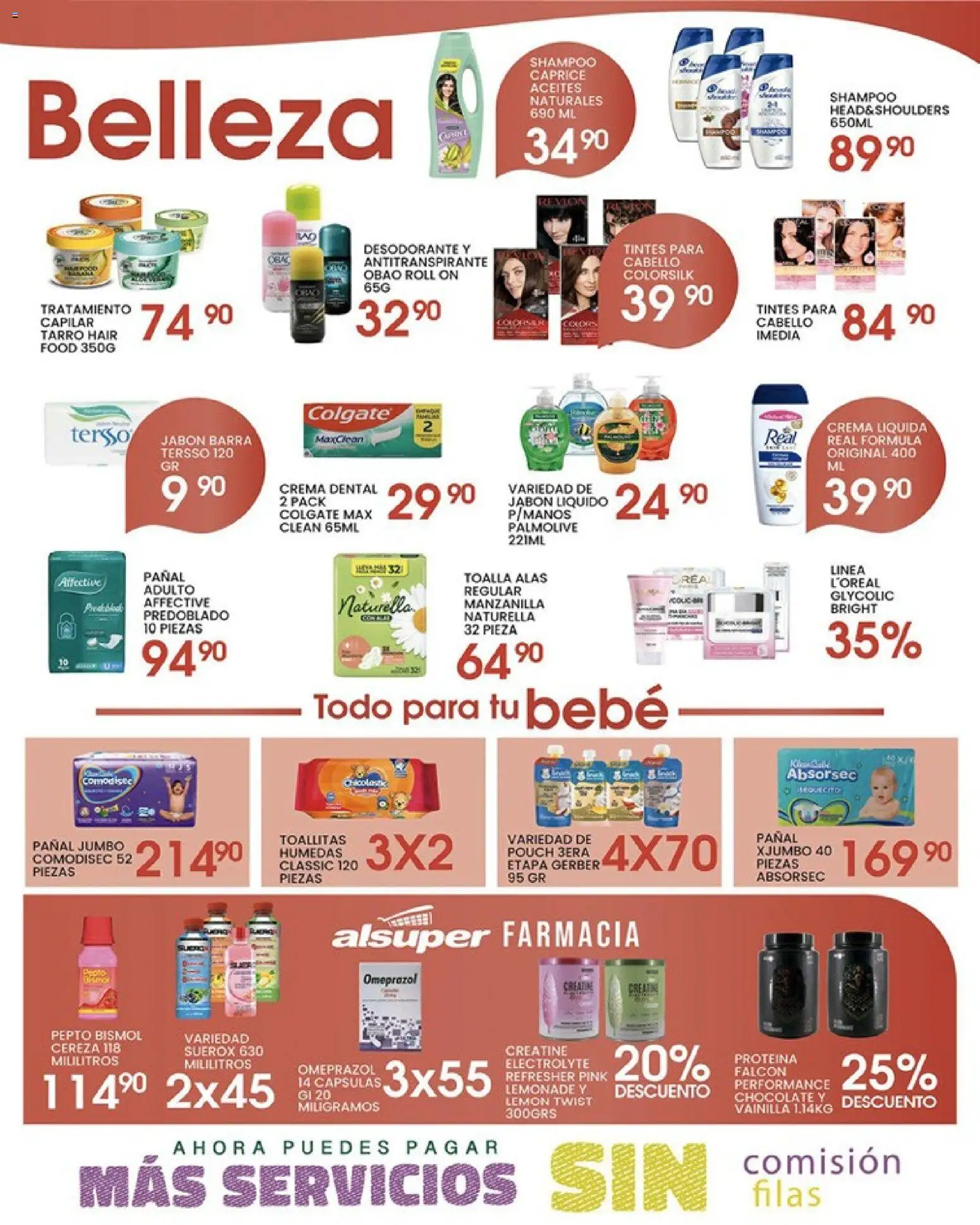 Nuevas ofertas de Alsuper válidas en toda la República Mexicana desde el 19.05.2026. ¡Encuentra las mejores ofertas en Alsuper folleto Calera! | Página: 4 | Productos: Desodorante, Antitranspirante, Toallitas húmedas, Chocolate