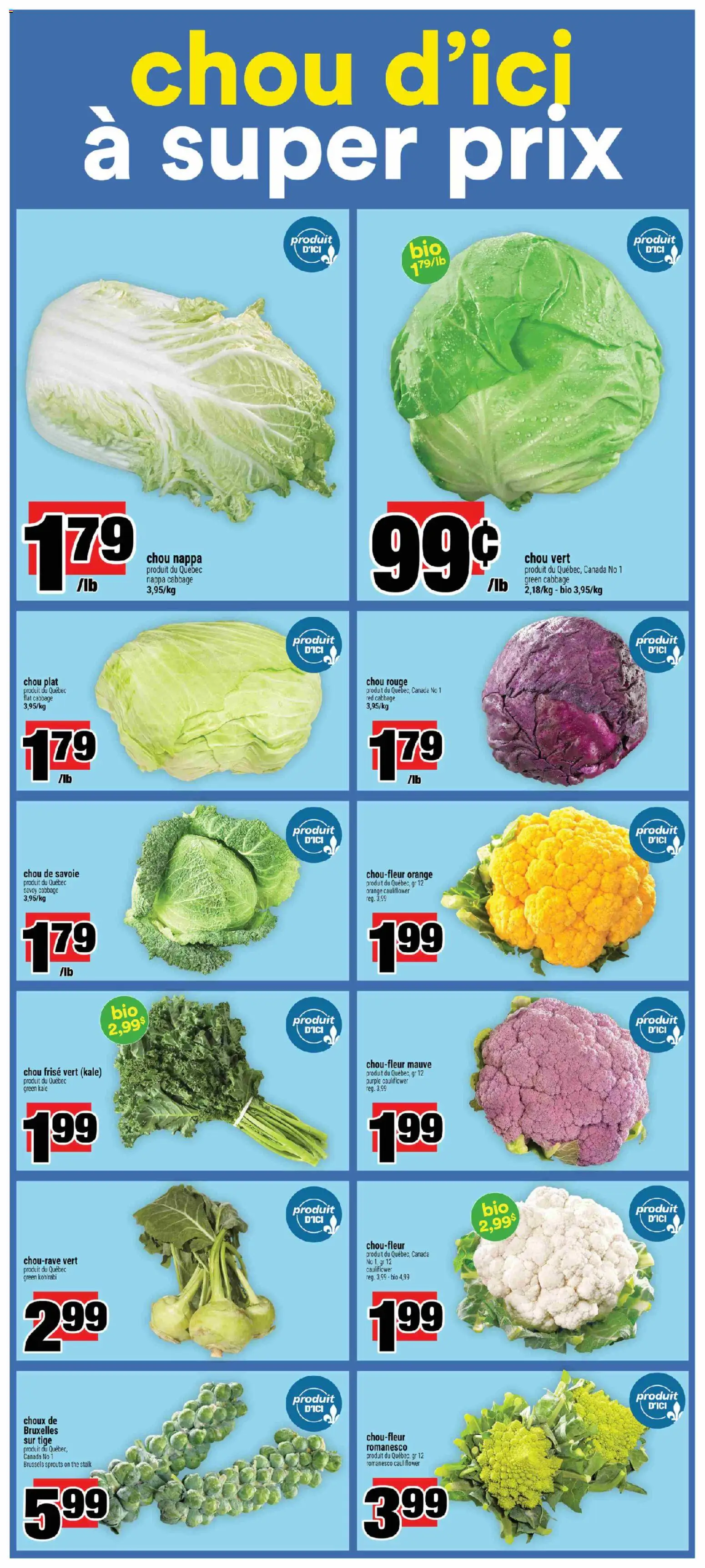 Super C flyer valid from Oct 1, 2026 | Page: 5 | Products: Cabbage, Kale, Cauliflower, Kohlrabi