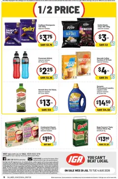 Preview of IGA catalogue SA - valid from 29/07/2026 | Page: 16 | Products: Shelf, Milk, Coffee, Chicken