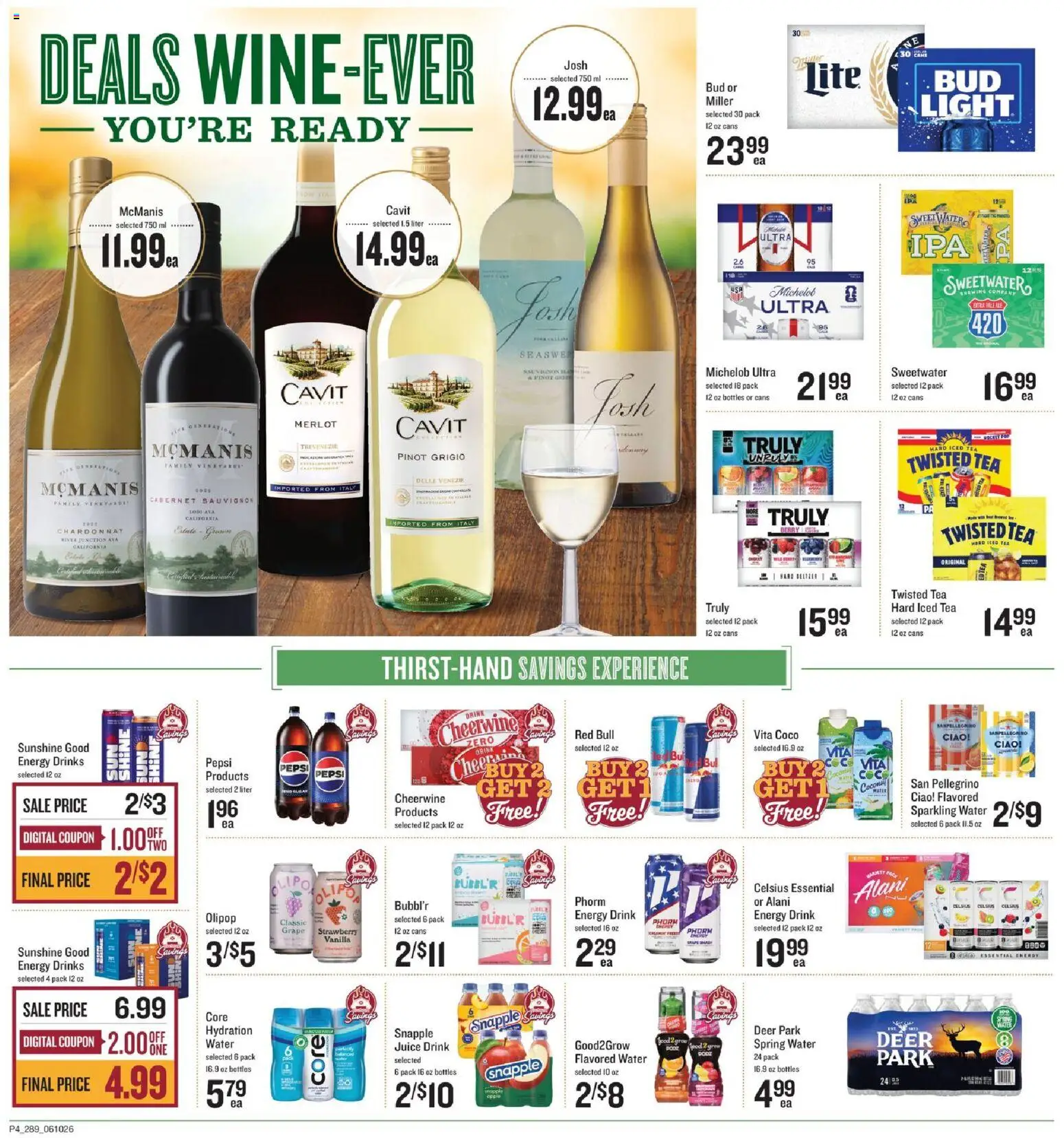 Lowes Foods Weekly Ad - GA - valid from 10.06.2026 | Page: 4 | Products: Juice, Tea, Water, Iron