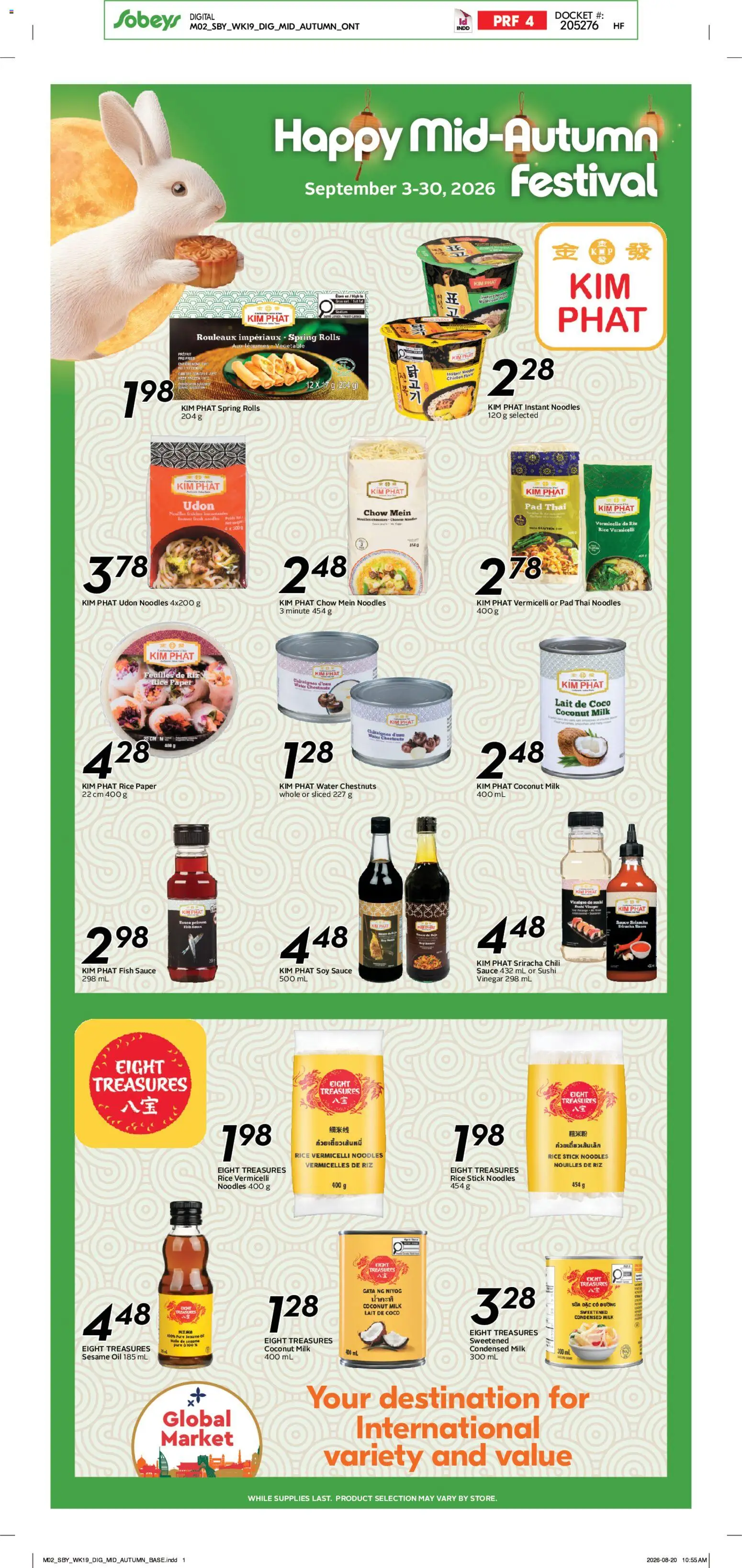 Sobeys flyer valid from Sep 3, 2026 | Page: 2 | Products: Condensed milk, Legumes, Milk, Oil