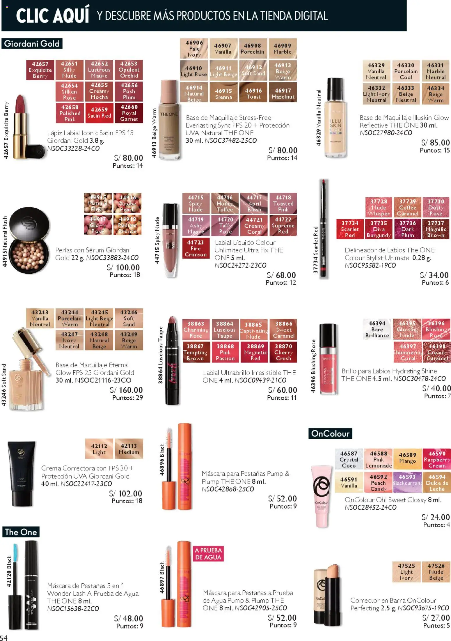 Catálogo Oriflame válido desde 28/03/2026 | Página: 54 | Productos: Leche, Agua, Coco, Maquillaje