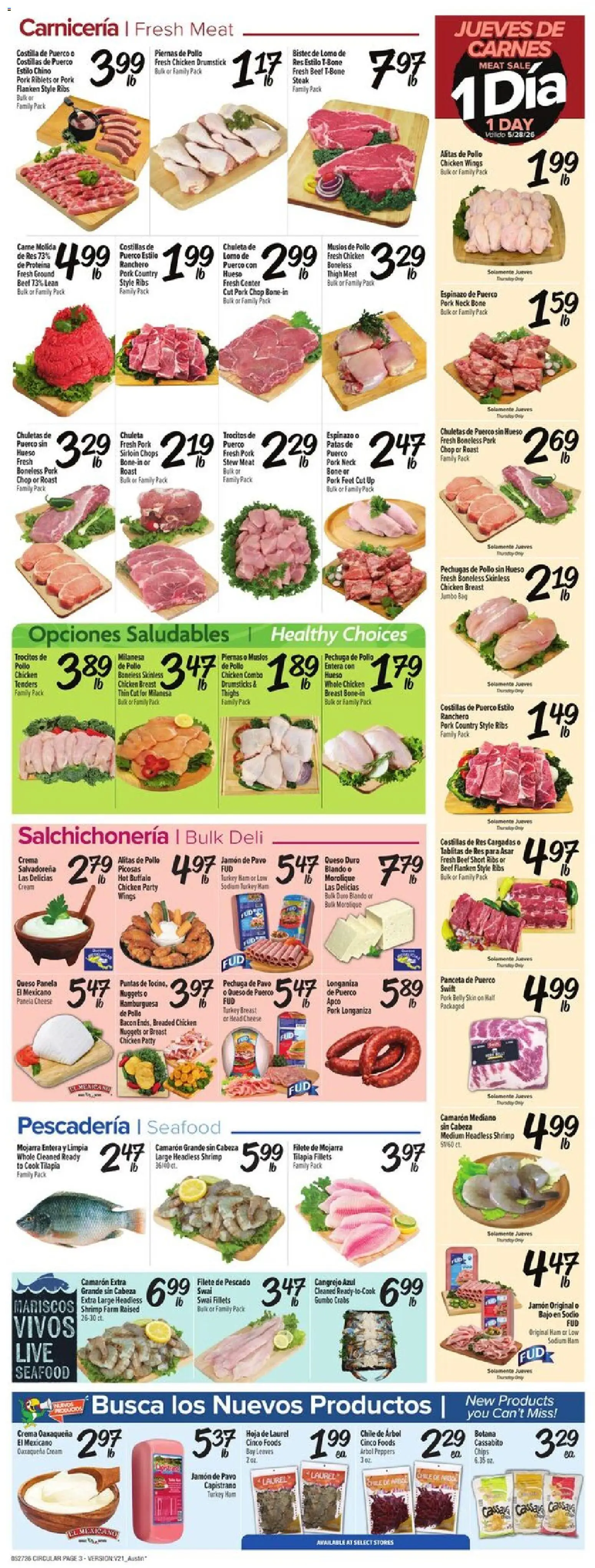 Fiesta Mart Weekly Ad - valid from 27.05.2026 | Page: 3 | Products: Cheese, Ham, Cream, Bag