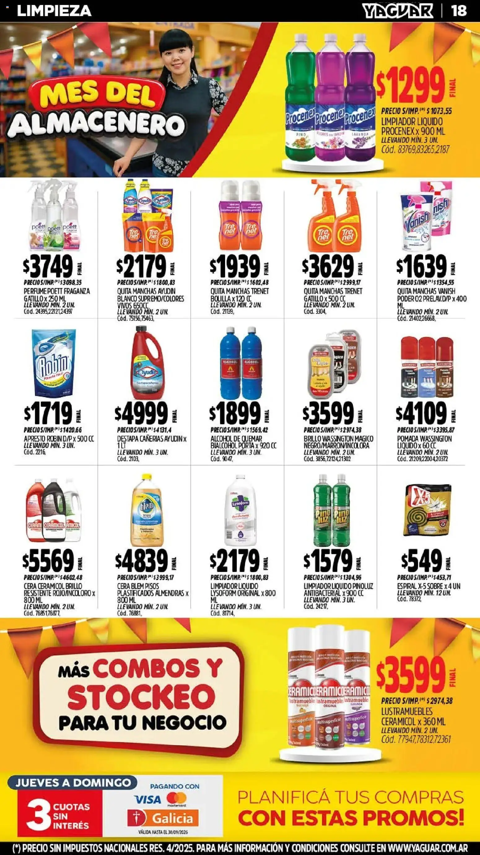 Yaguar - Oferta Semanal Jujuy │ válido desde el 21/09/2026 | Página: 17 | Productos: Lustramuebles, Sobre, Almendras, Cera