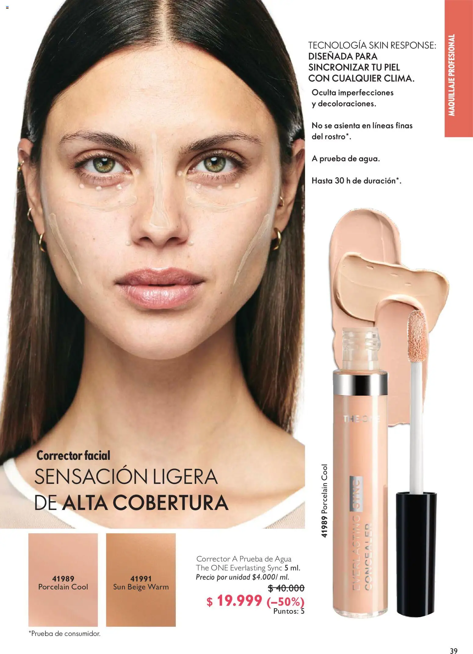 Oriflame revista - valida desde el 20/06/2026 | Página: 39 | Productos: Agua, Maquillaje, Corrector