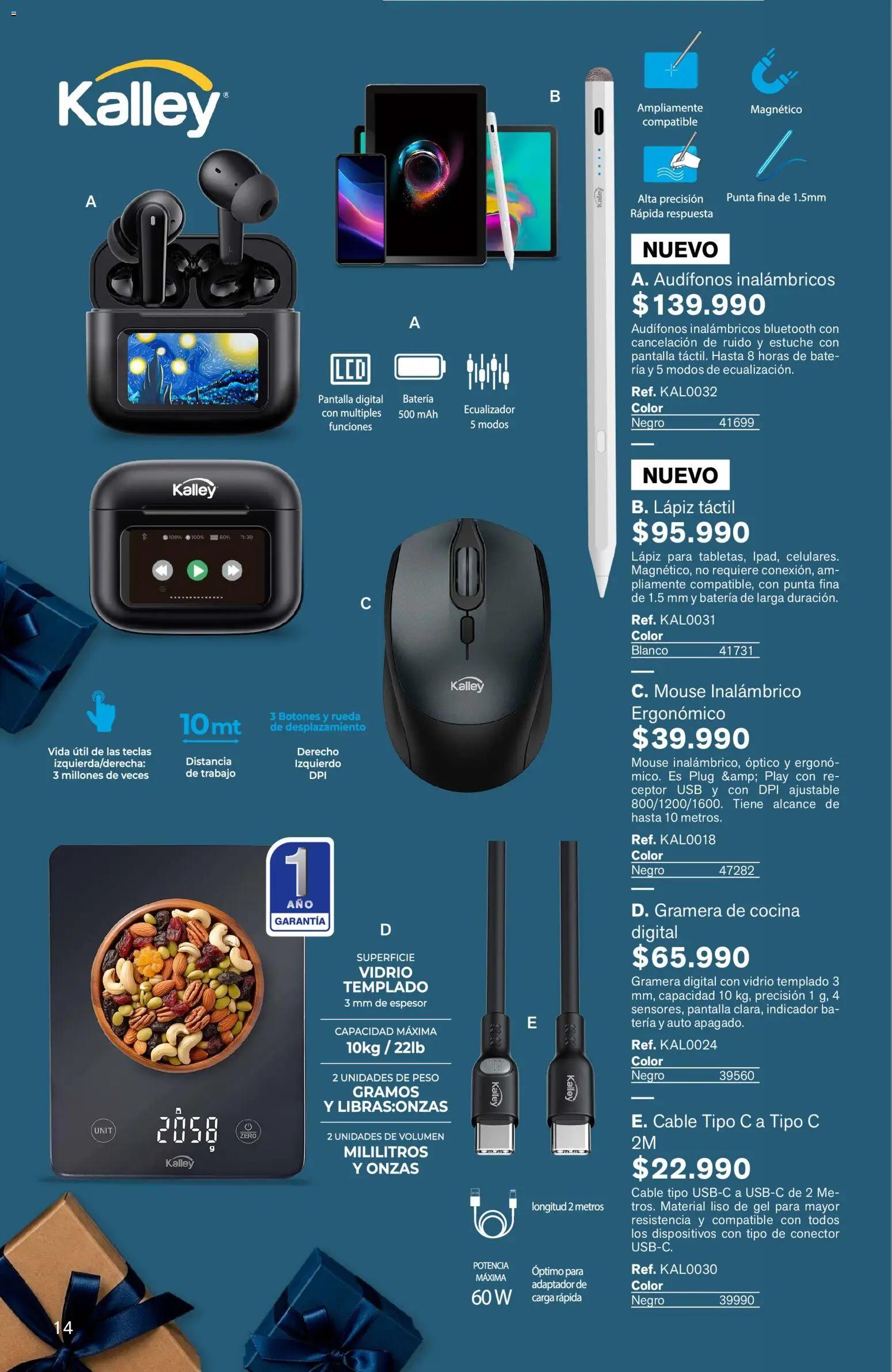 Leonisa revista - valida desde el 15.05.2026 | Página: 14 | Productos: Estuche, Cable, Adaptador, Batería