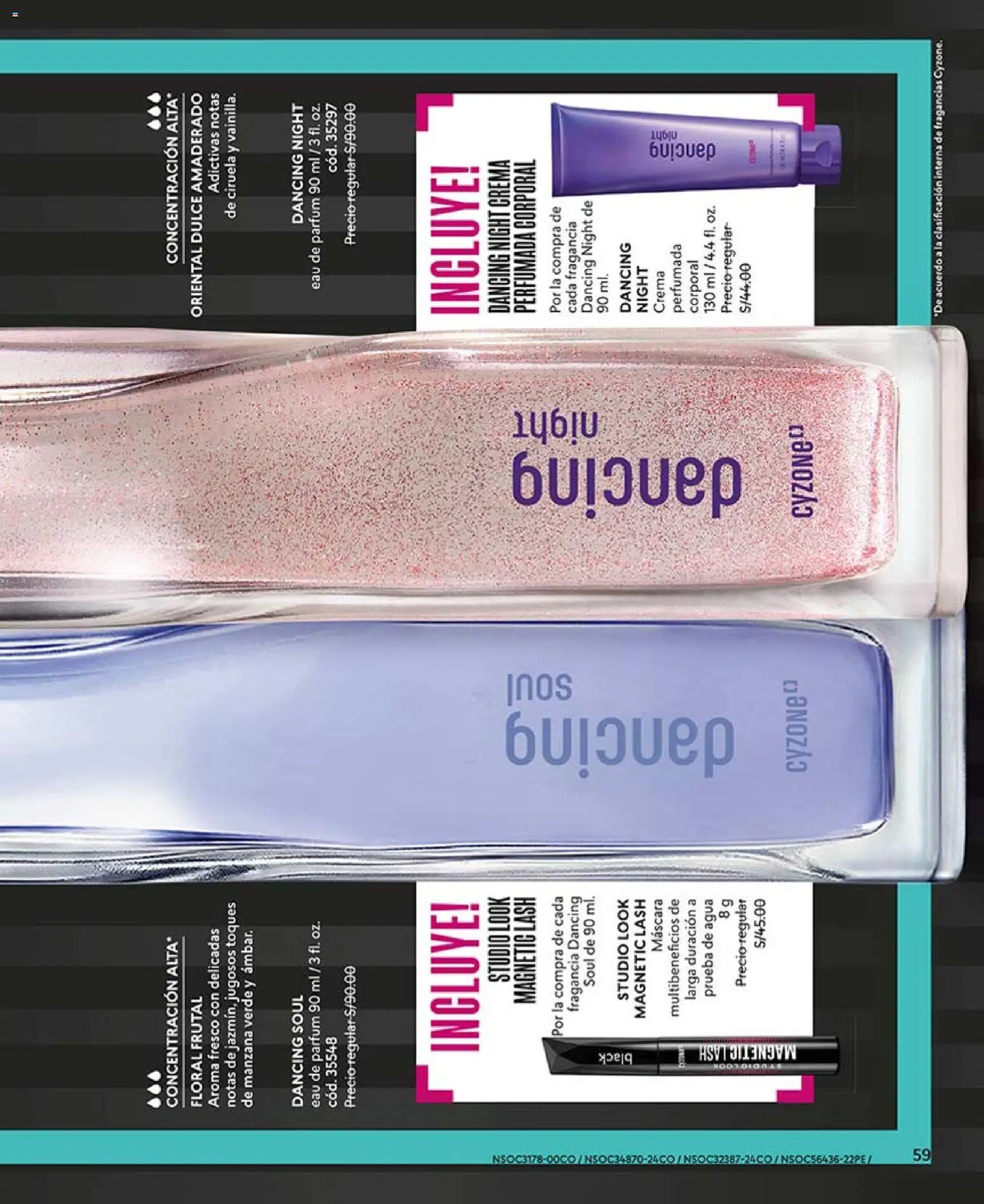 Catálogo CyZone válido desde 14/03/2026 | Página: 59 | Productos: Máscara, Crema, Agua, Fragancia