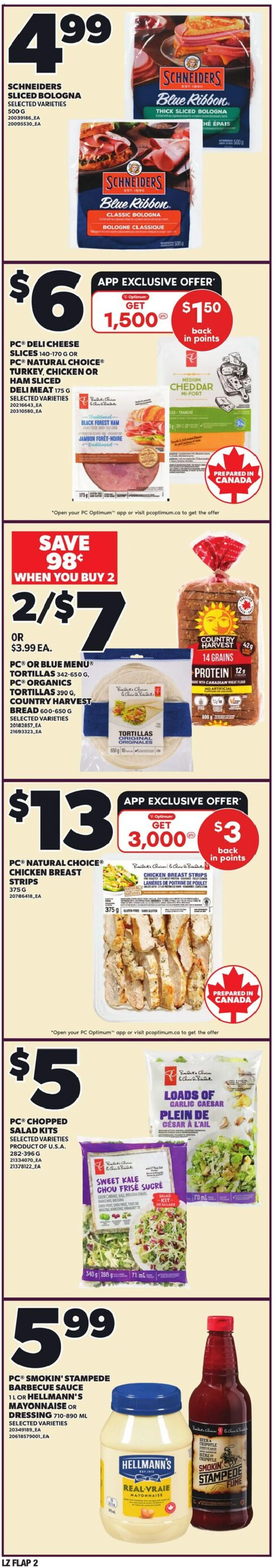 Loblaws flyer valid from 16.04.2026 | Page: 3 | Products: Salad, PC, Cheese, Bread