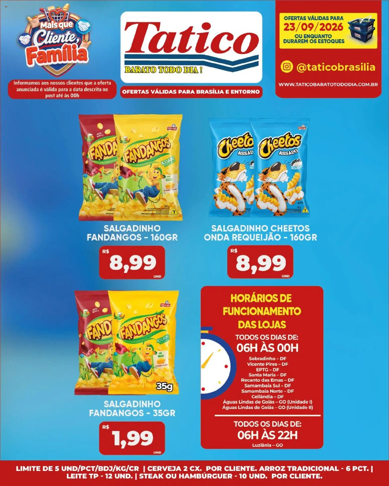 Tatico Folheto - válido de 23/09/2026 | Página: 17 | Produtos: Steak, Arroz, Cheetos, Requeijão