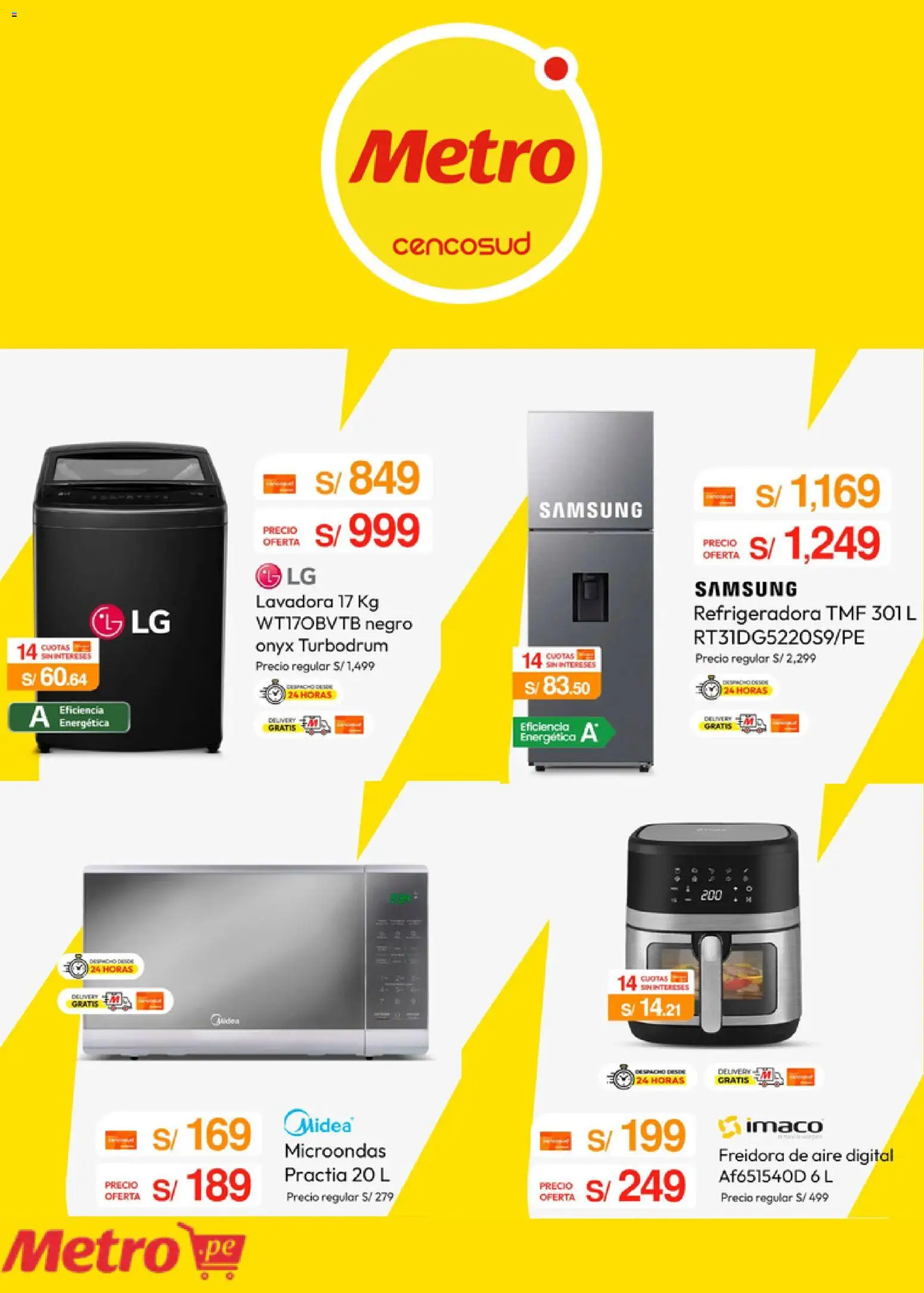 Catálogo Metro válido desde 17/07/2026 | Página: 5 | Productos: Lavadora, Freidora