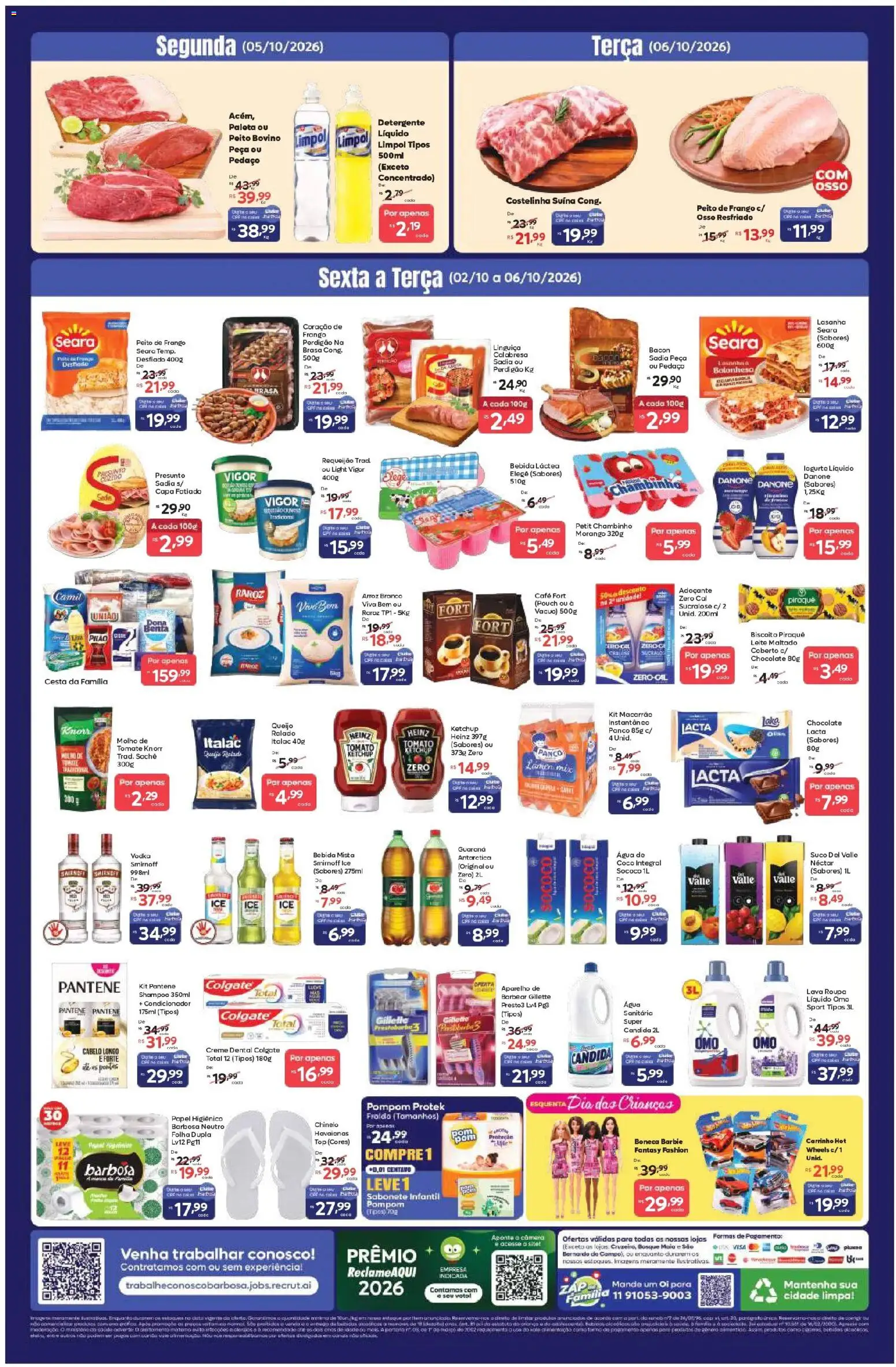 Barbosa Supermercados Folheto - válido de 02/10/2026 | Página: 2 | Produtos: Shampoo, Condicionador, Arroz, Vodka